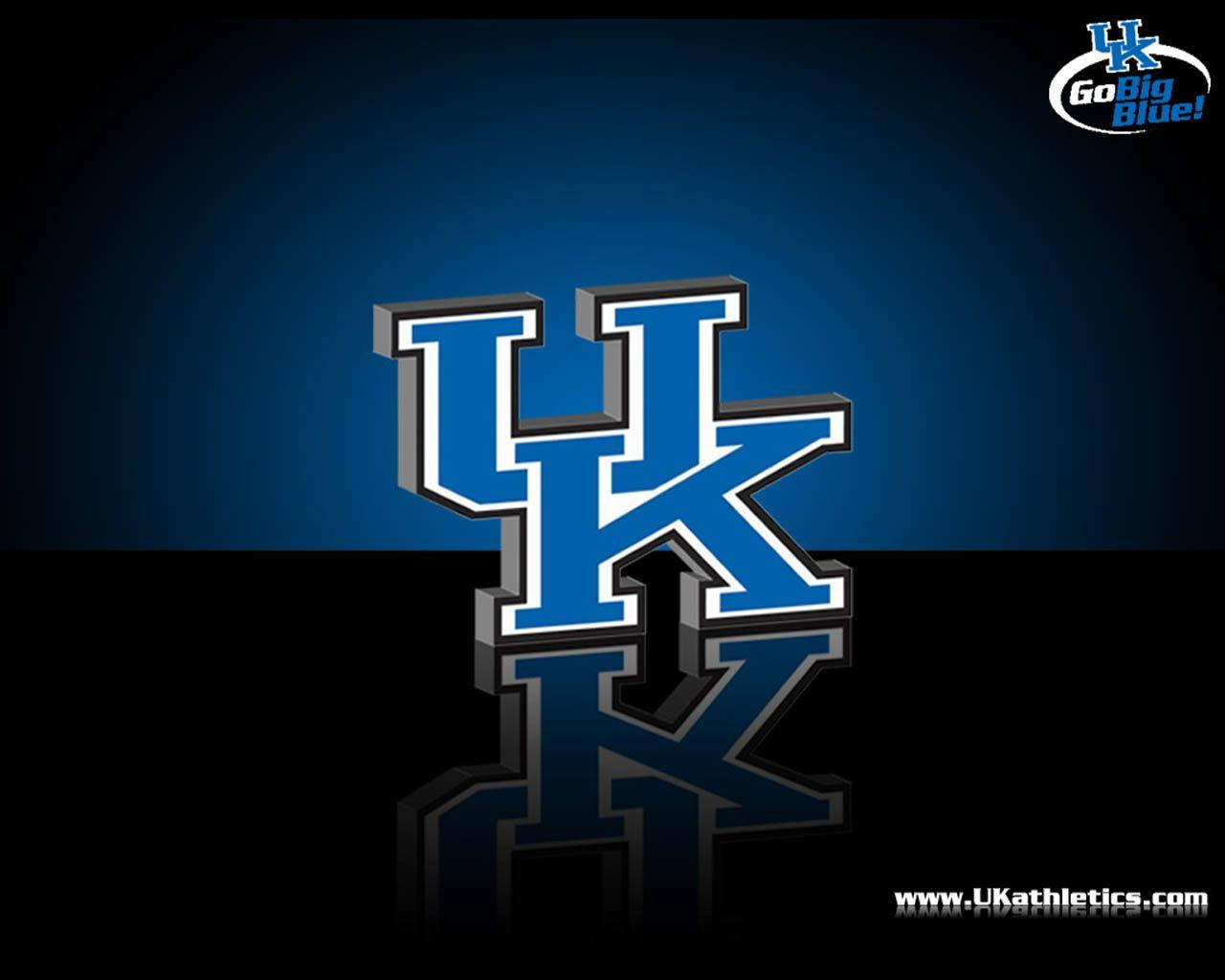 UK logo, blue, white trim, HD Desktop Wallpaper