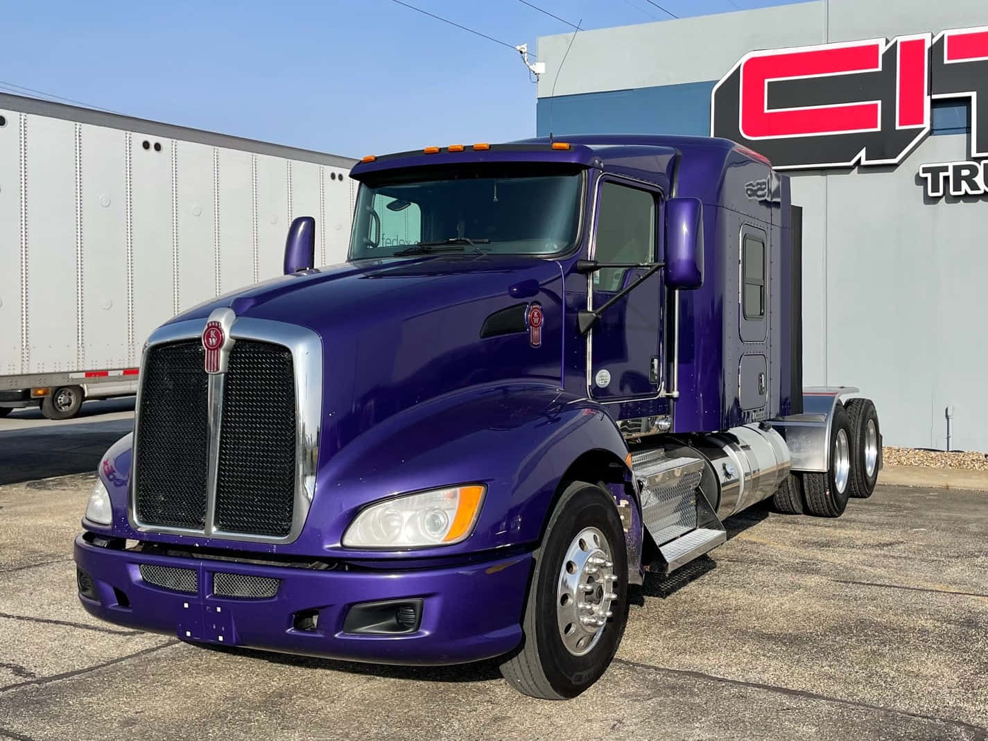 Kenworth T660, glossy purple, semi-truck, HD Desktop Wallpaper