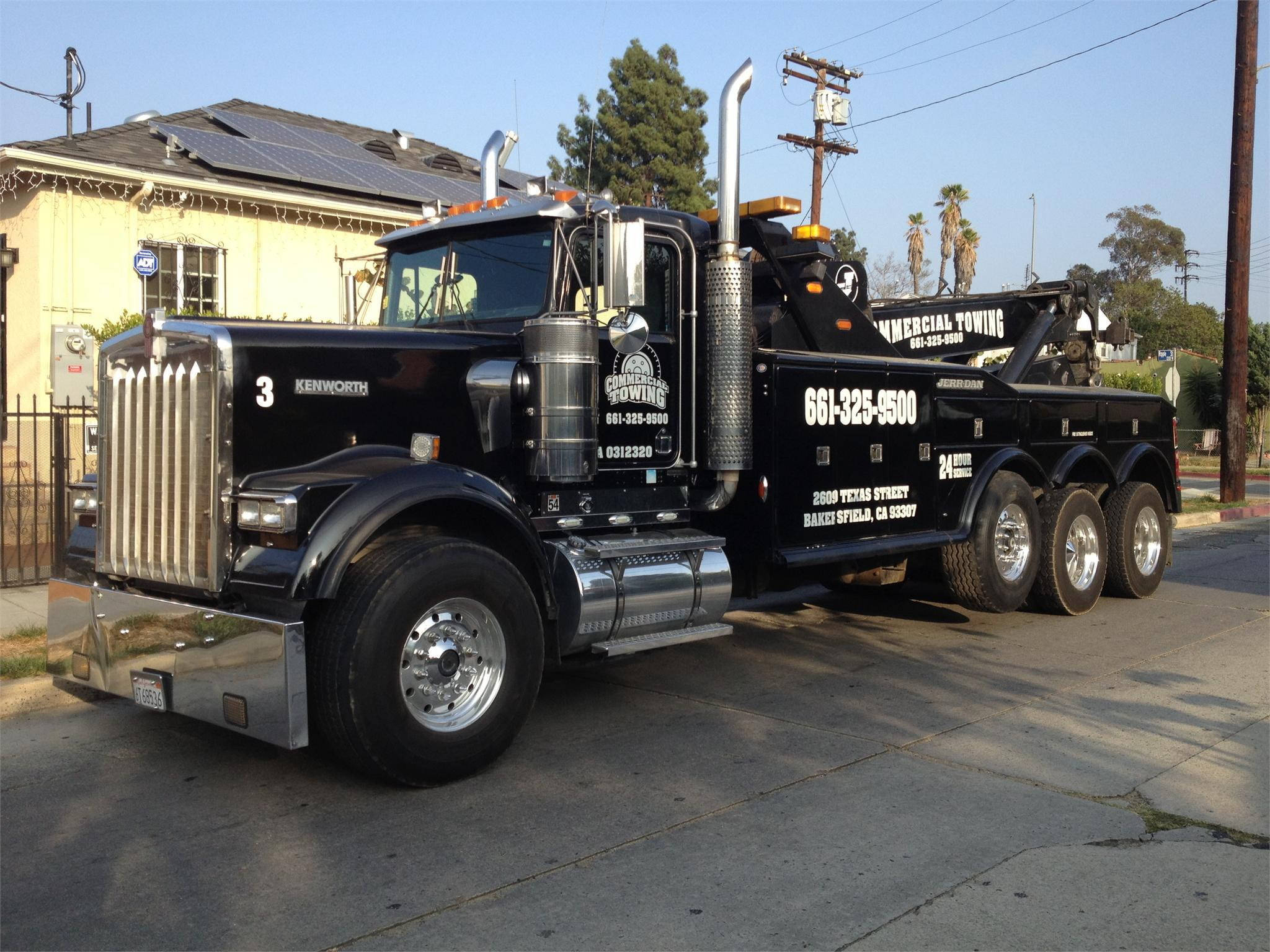 Kenworth W900, black, chrome accents, Full HD Desktop Wallpaper