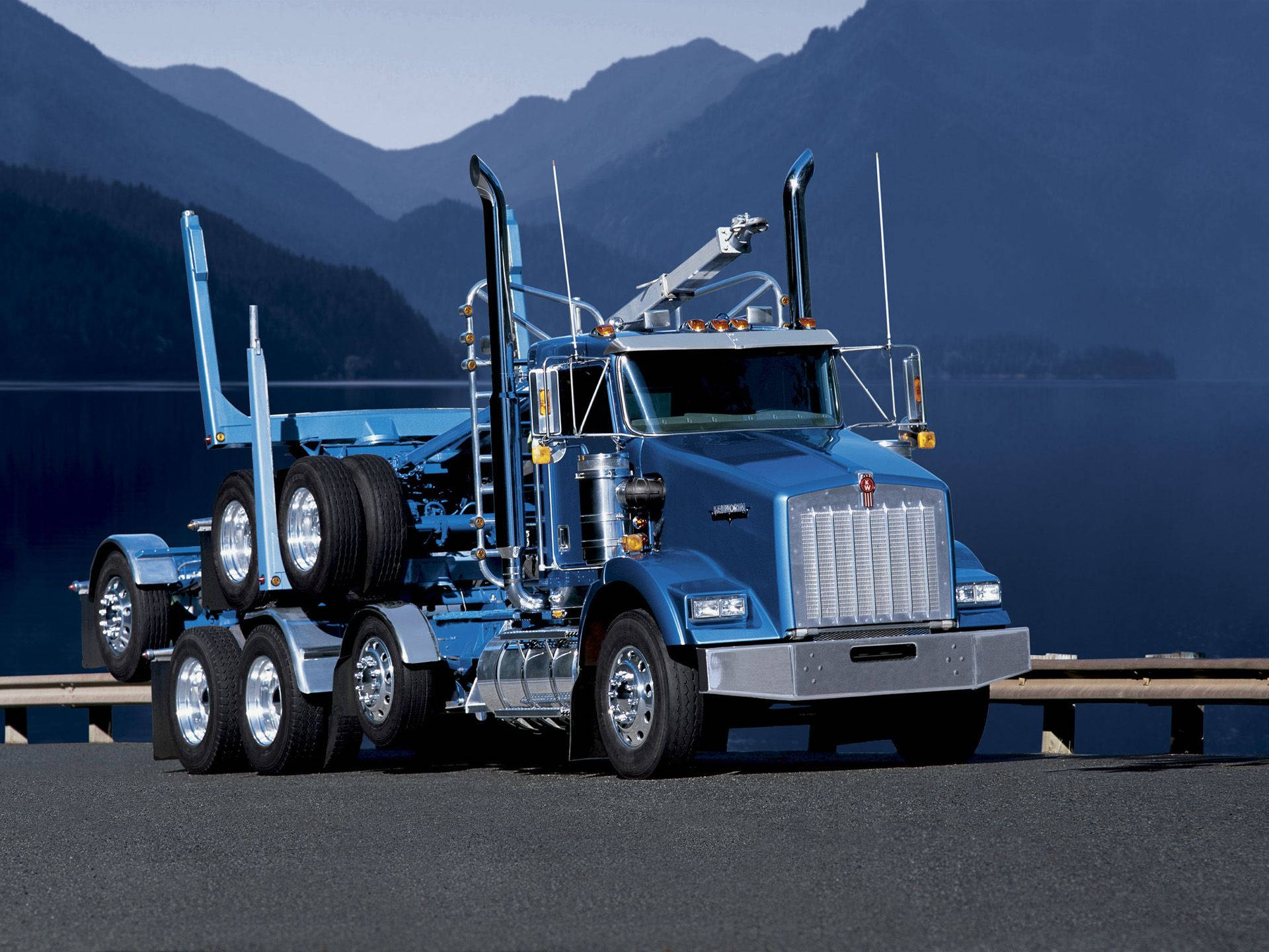 Kenworth, Kenworth W900, metallic blue, Full HD Desktop Wallpaper