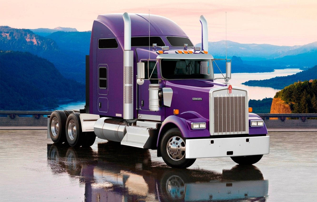 Kenworth, Candy Purple, semi-truck, HD Desktop Wallpaper