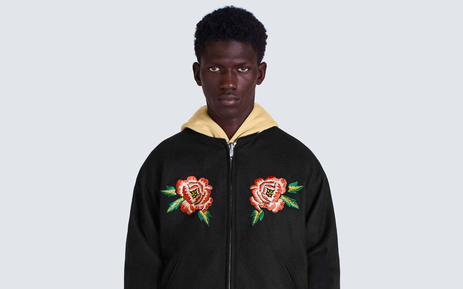 Kenzo, mens bomber jacket, black zip hoodie, Full HD Desktop Wallpaper