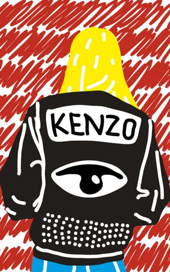 Kenzo, black hoodie, large eye, SD Phone Wallpaper
