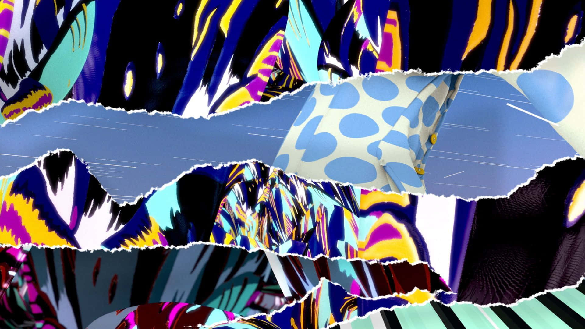 Kenzo, Spring Summer, abstract digital collage, Full HD Desktop Wallpaper