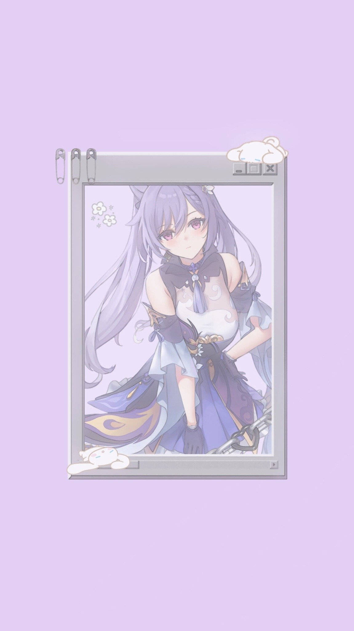 Keqing, purple hair, window frame, Full HD Phone Wallpaper