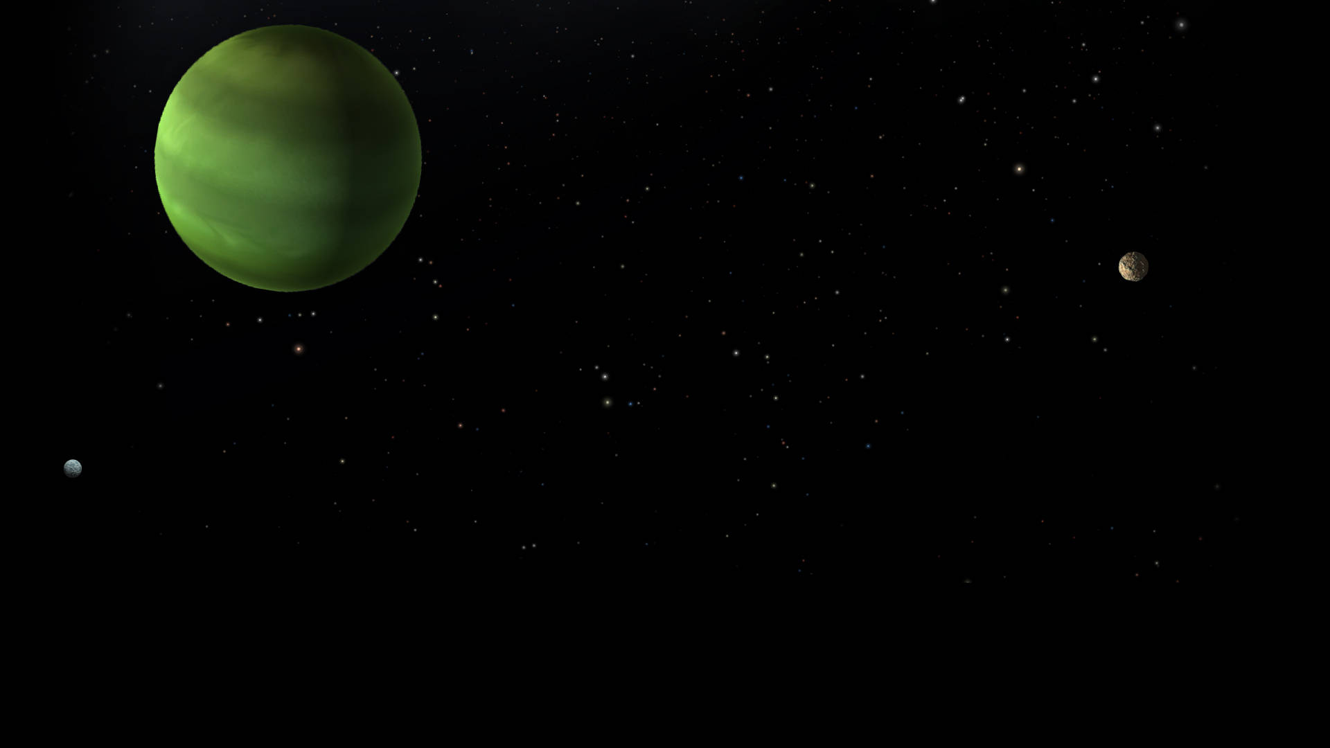 Kerbal Space Program, green planet, swirling clouds, Full HD Desktop Wallpaper