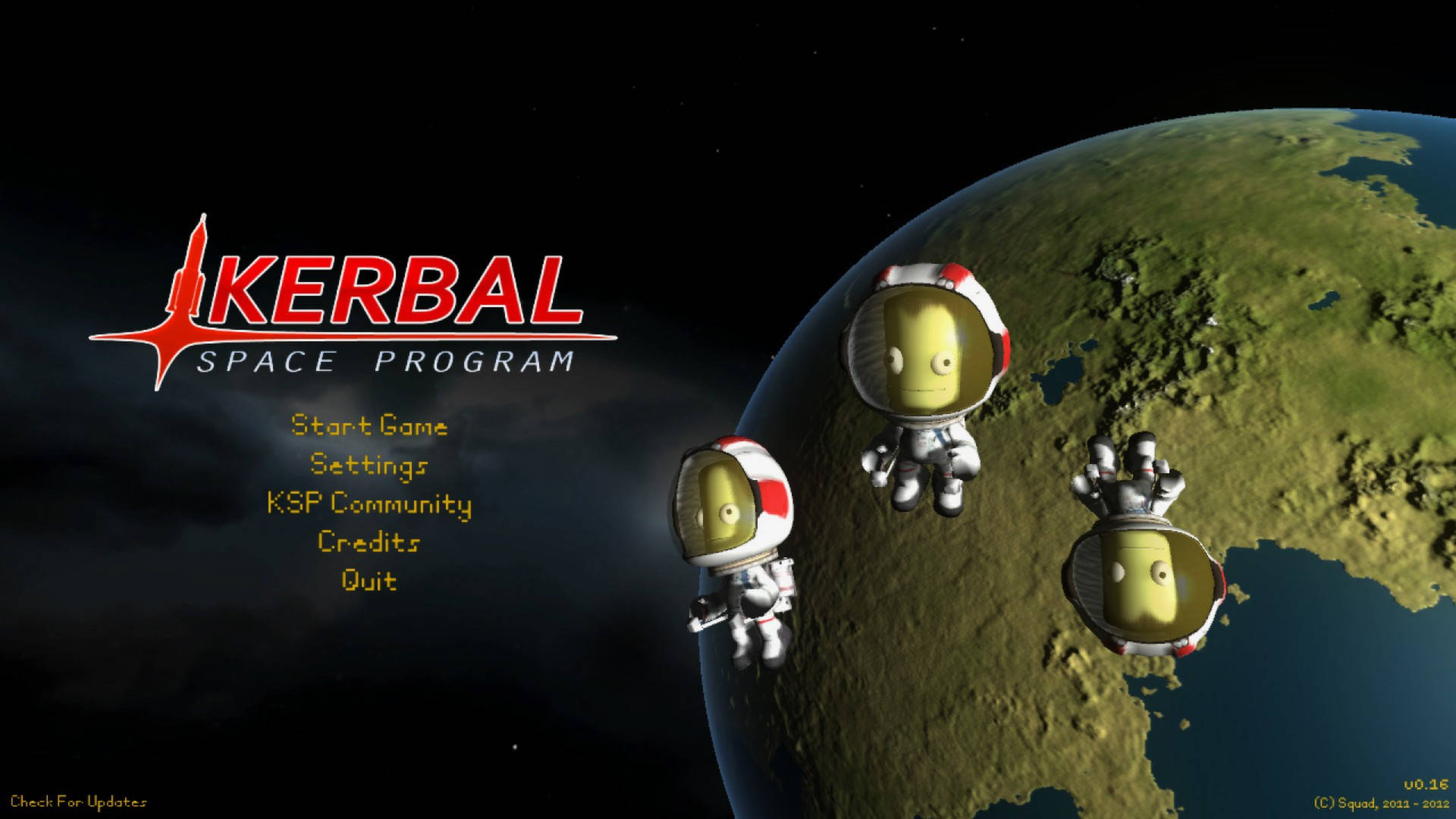 Kerbal Space Program, cartoon astronauts, green planet, Full HD Desktop Wallpaper