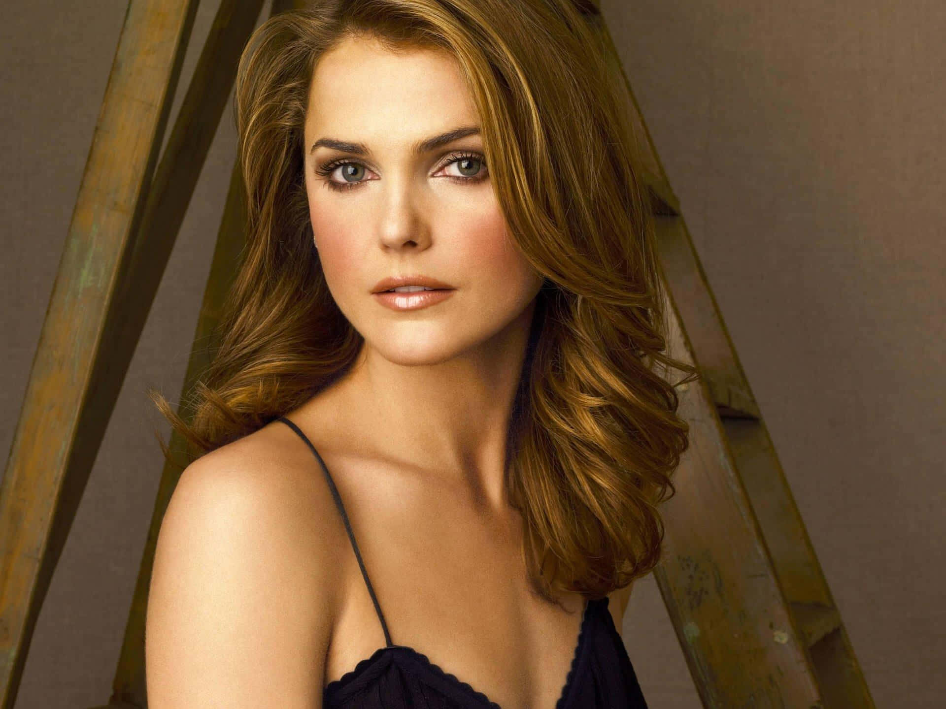 Keri Russell, wavy brown hair, striking eyes, Full HD Desktop Wallpaper