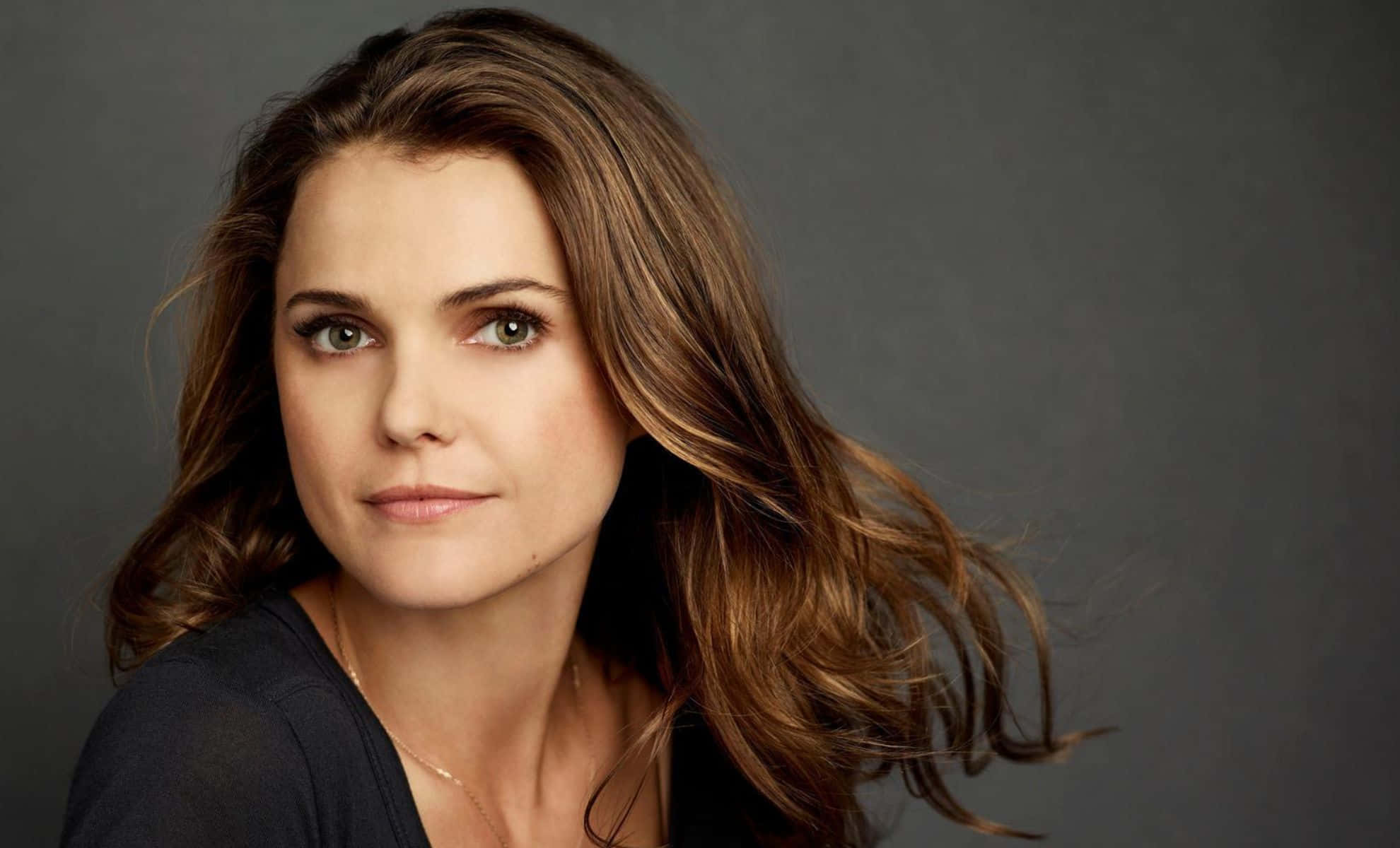 Keri Russell, wavy brown hair, green eyes, Full HD Desktop Wallpaper