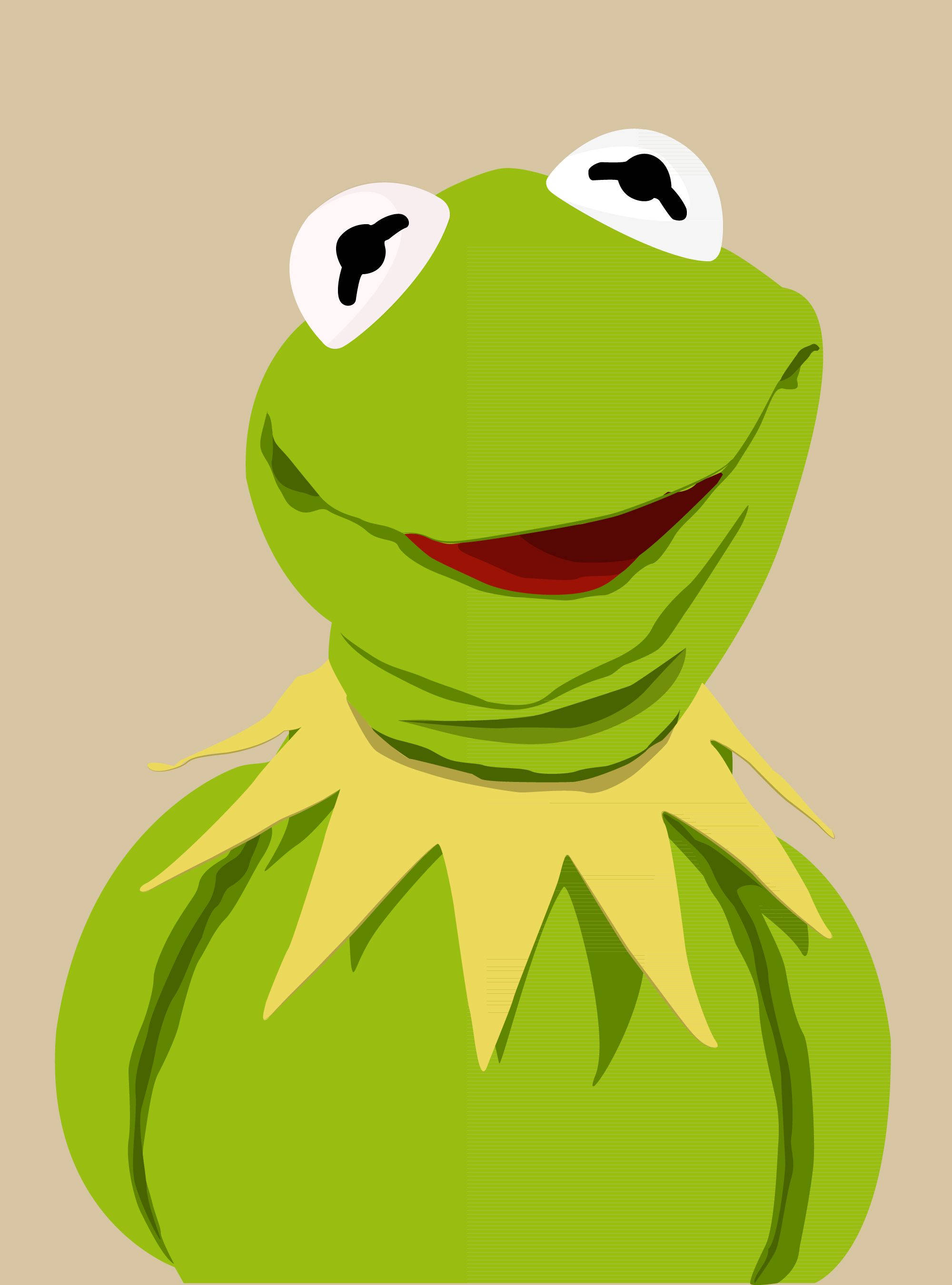 Kermit The Frog, green frog, large white eyes, 2K Phone Wallpaper