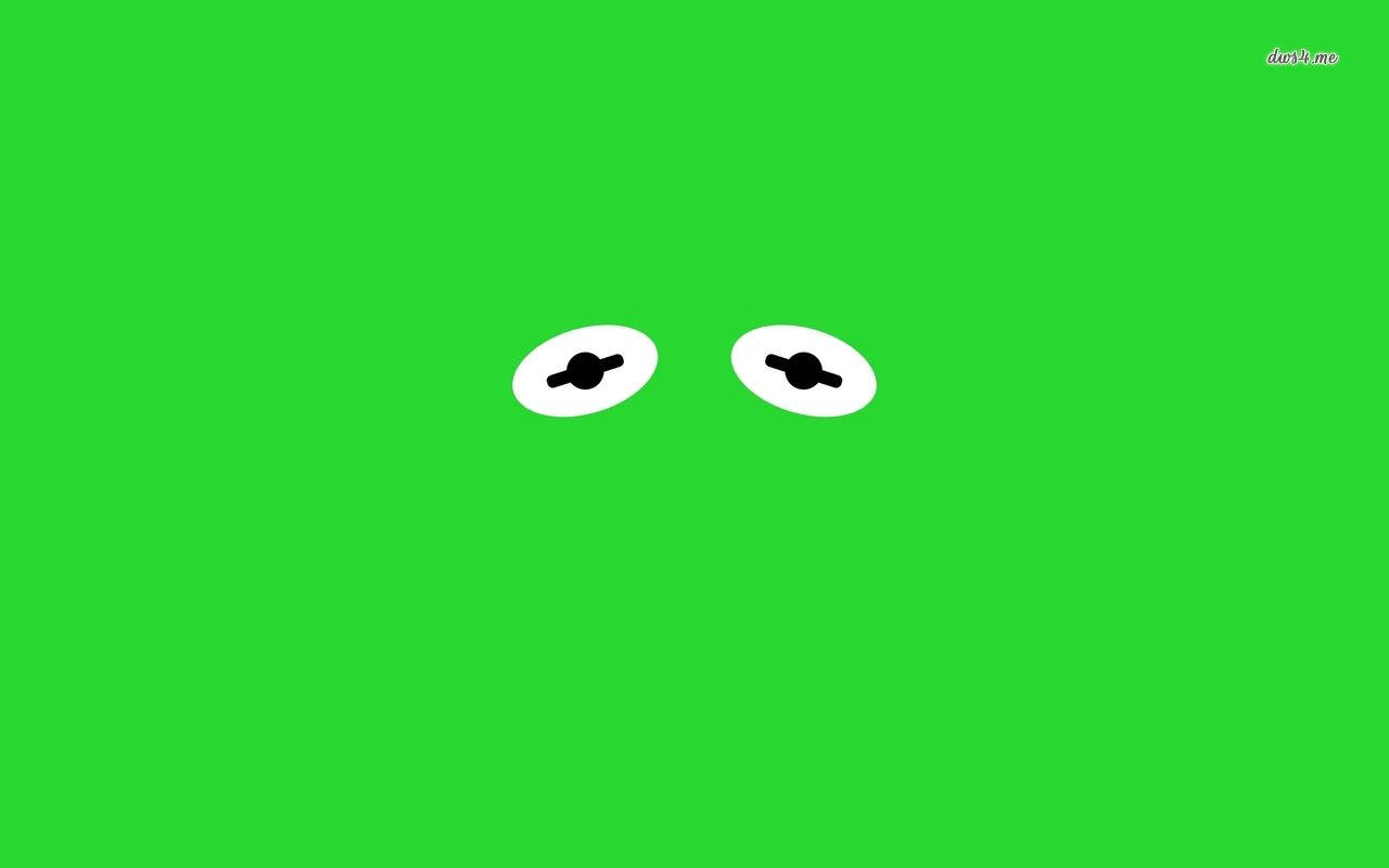 Kermit The Frog, minimalist, white eyes, HD Desktop Wallpaper
