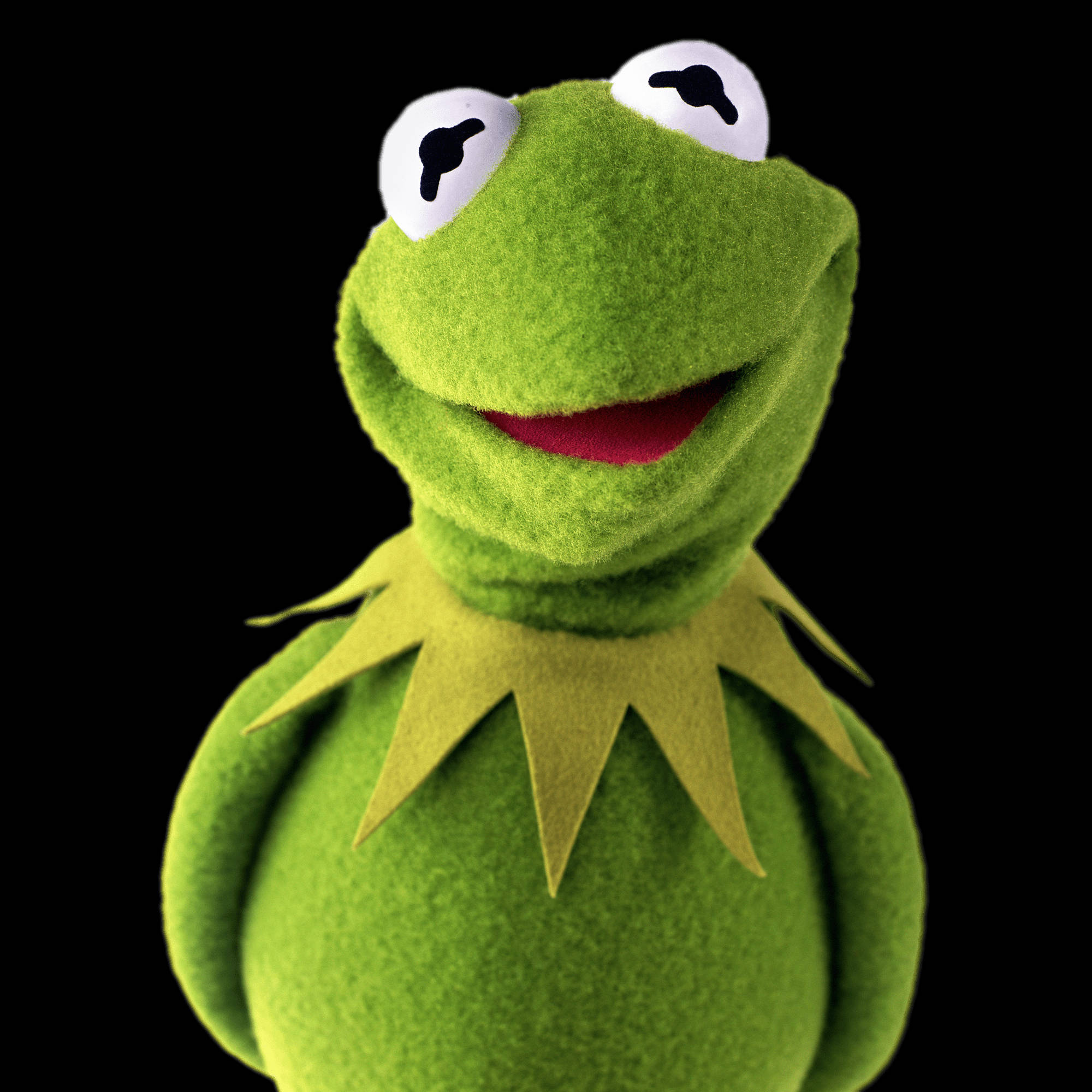 Kermit The Frog, guitar, bright green felt texture, Full HD Desktop Wallpaper