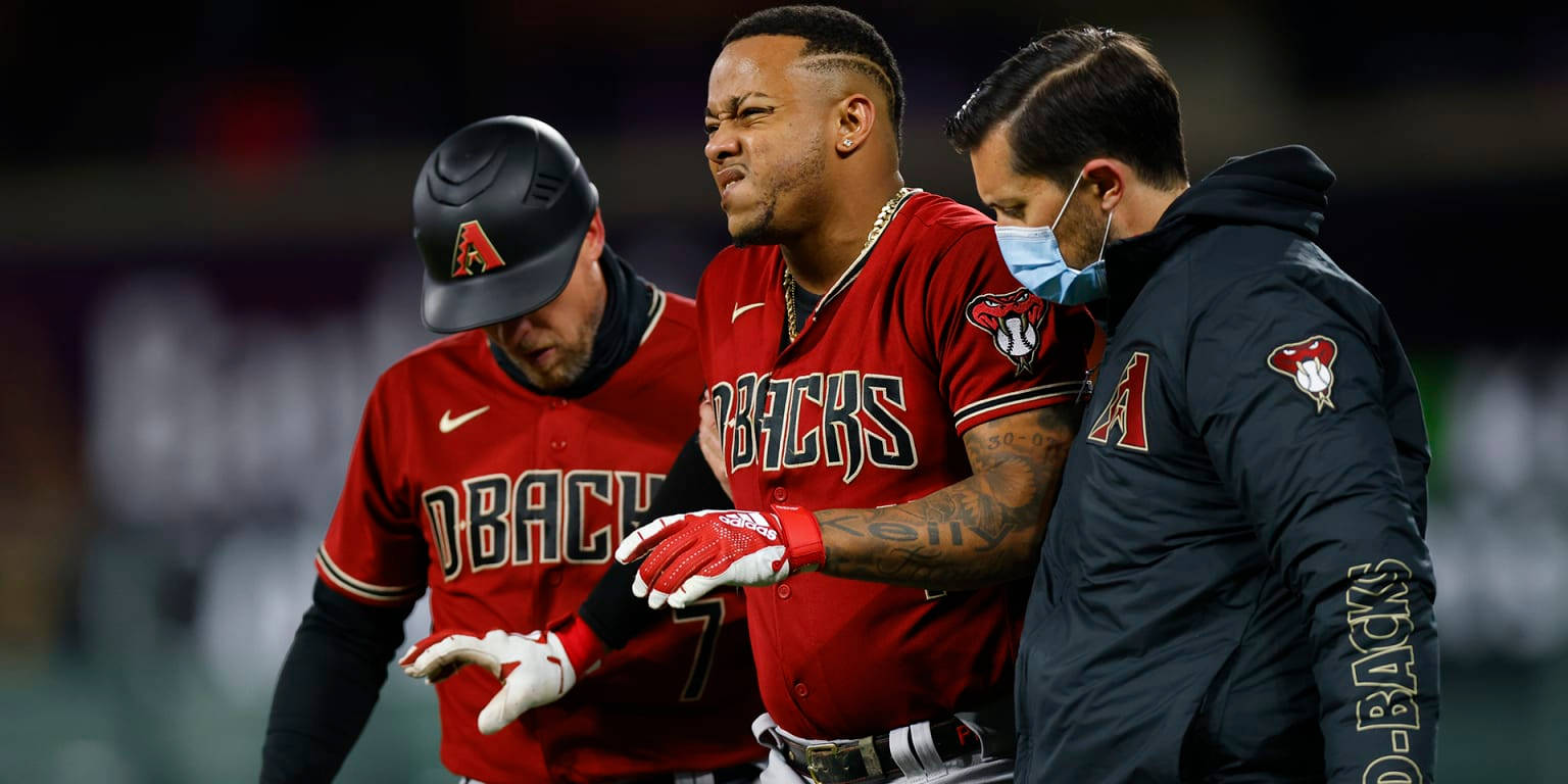 Ketel Marte, red uniform, night, HD Desktop Wallpaper