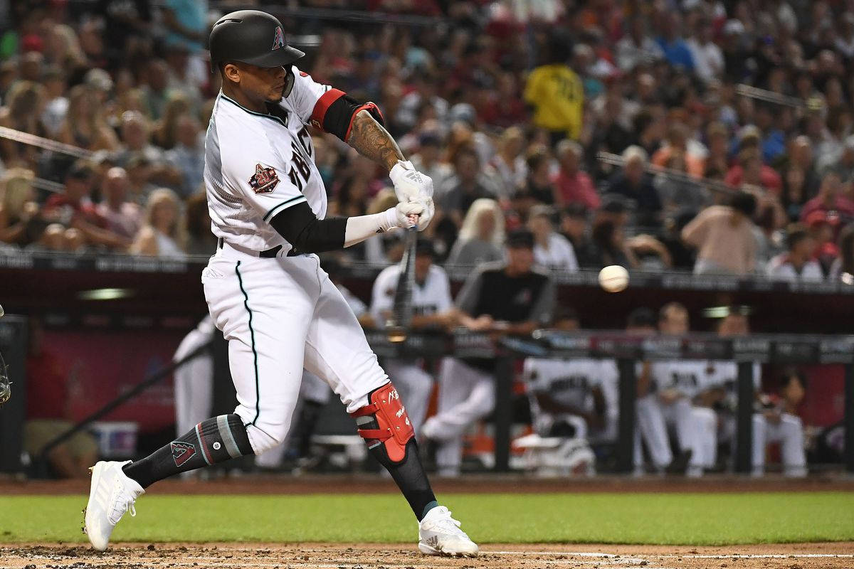 Ketel Marte, white uniform, bat, SD Desktop Wallpaper