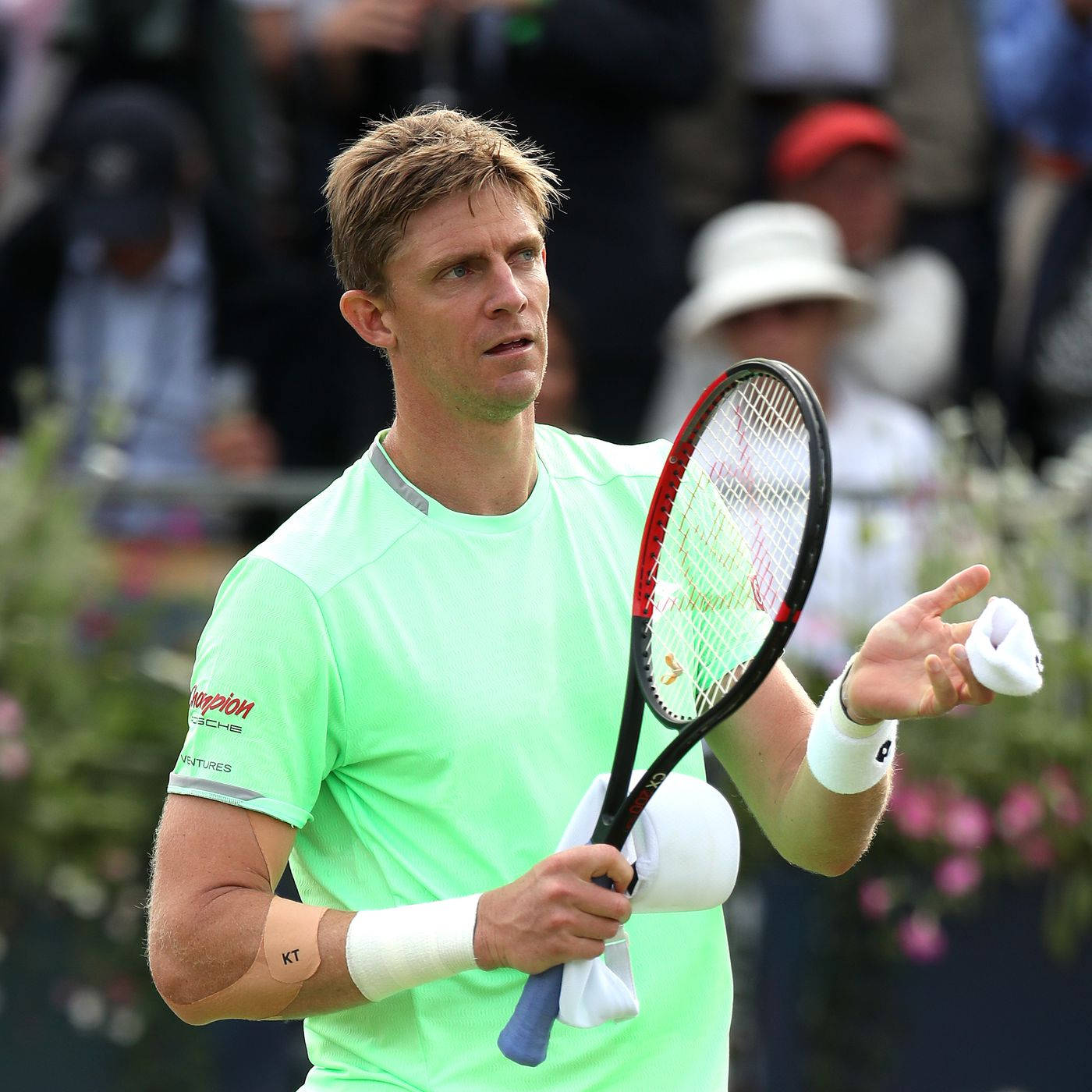 Kevin Anderson, neon green shirt, tennis player, HD Desktop Wallpaper
