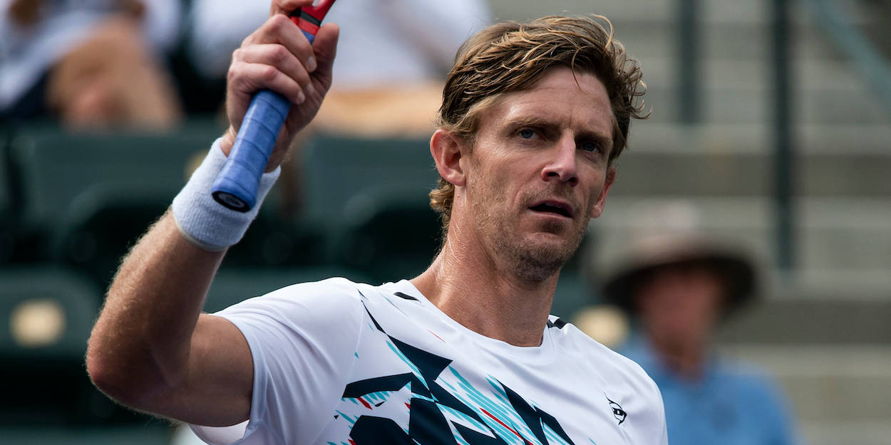 Kevin Anderson, tennis prodigy, blue racket, SD Desktop Wallpaper