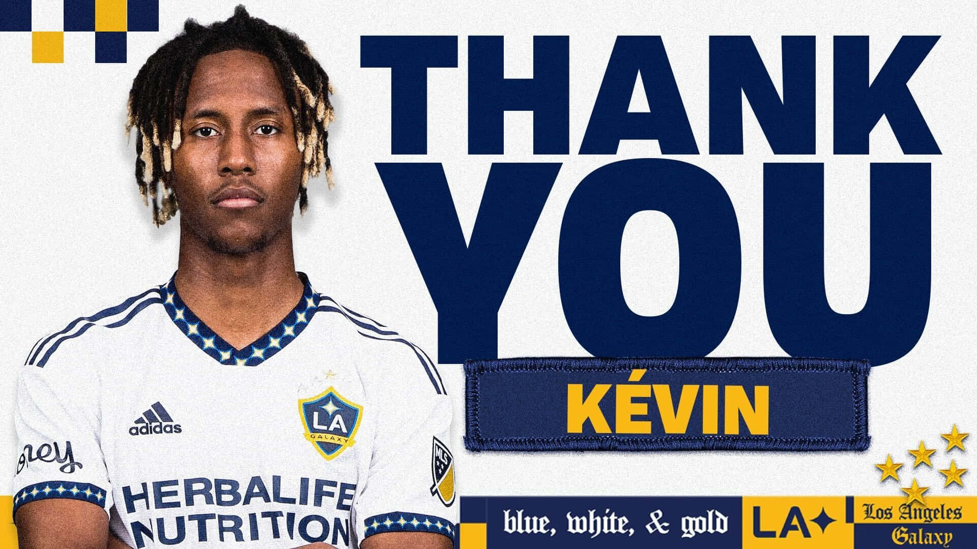 Kevin Cabral, LA Galaxy, white LA Galaxy jersey, Full HD Desktop Wallpaper