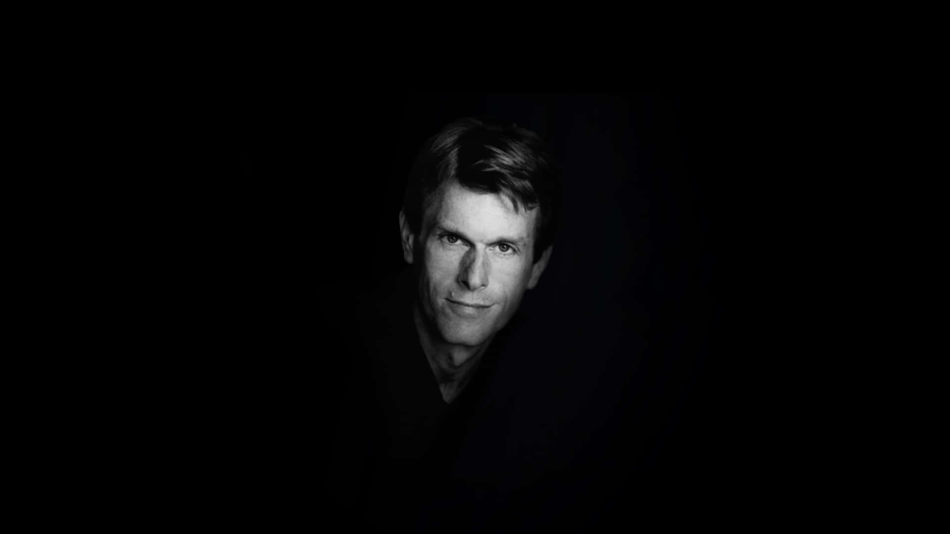 Kevin Conroy, black and white portrait, intense eyes, Full HD Desktop Wallpaper