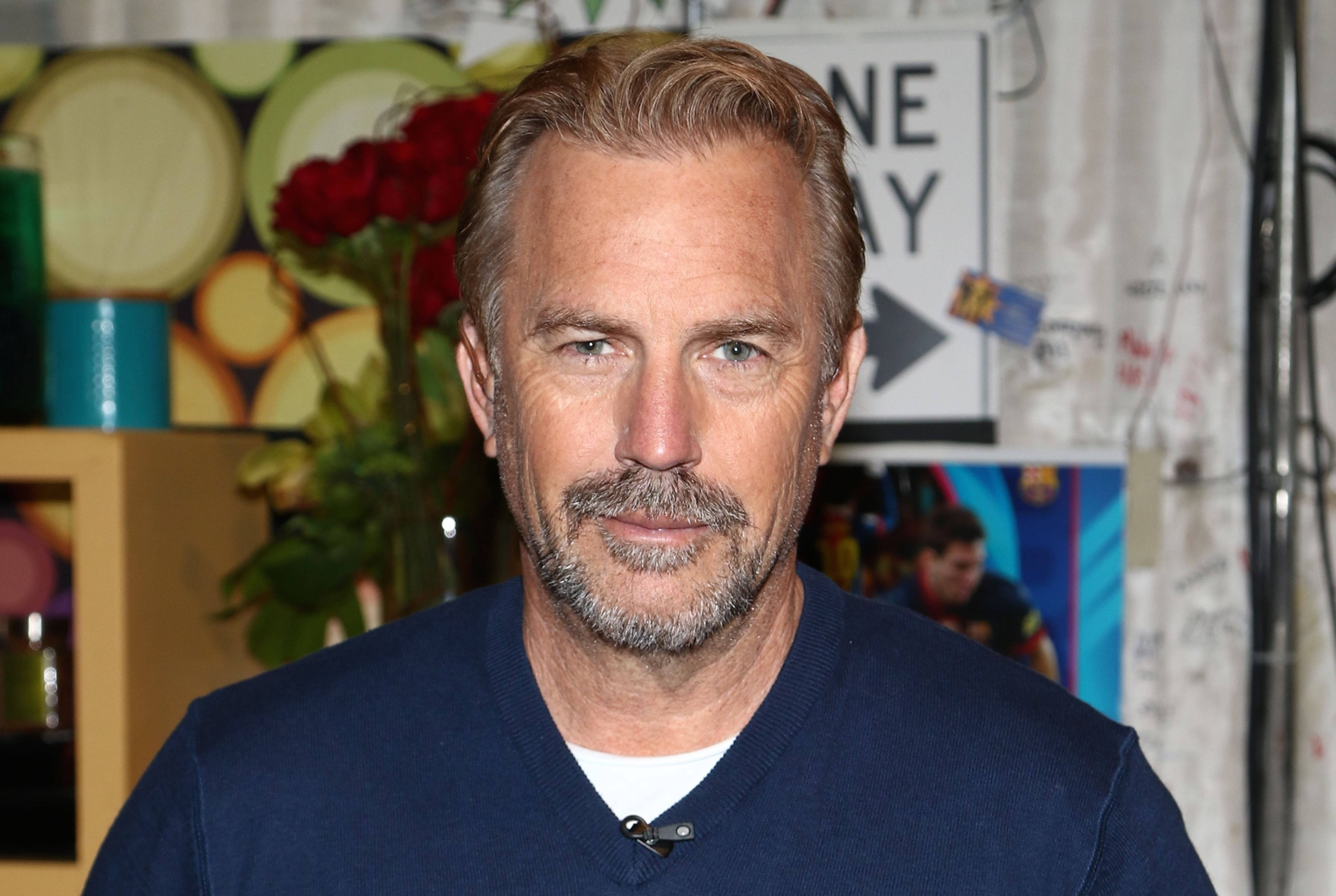 Kevin Costner, blue sweater, navy sweater, 5K Desktop Wallpaper