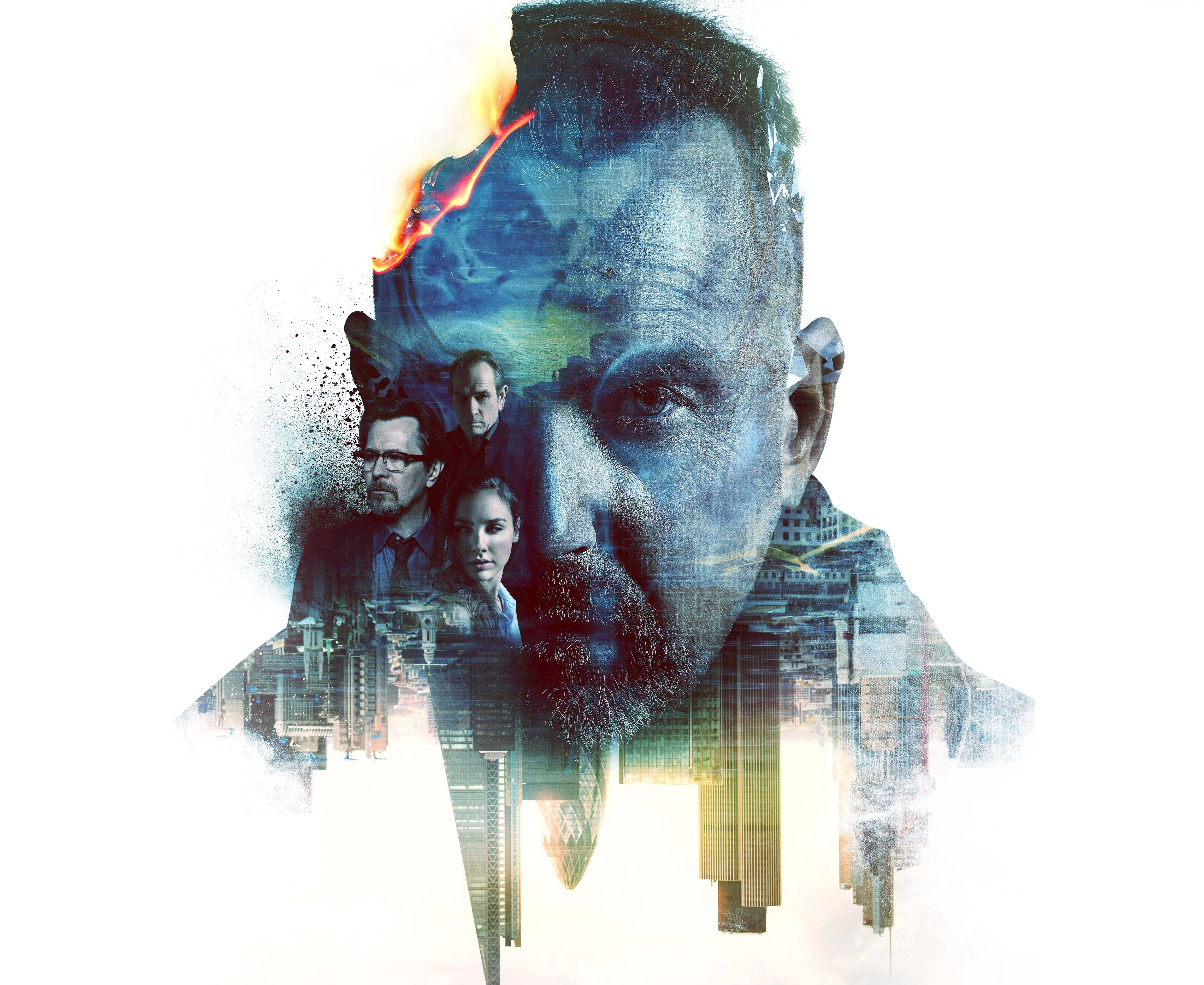 Kevin Costner, Criminal Poster, cityscape, 5K Desktop Wallpaper