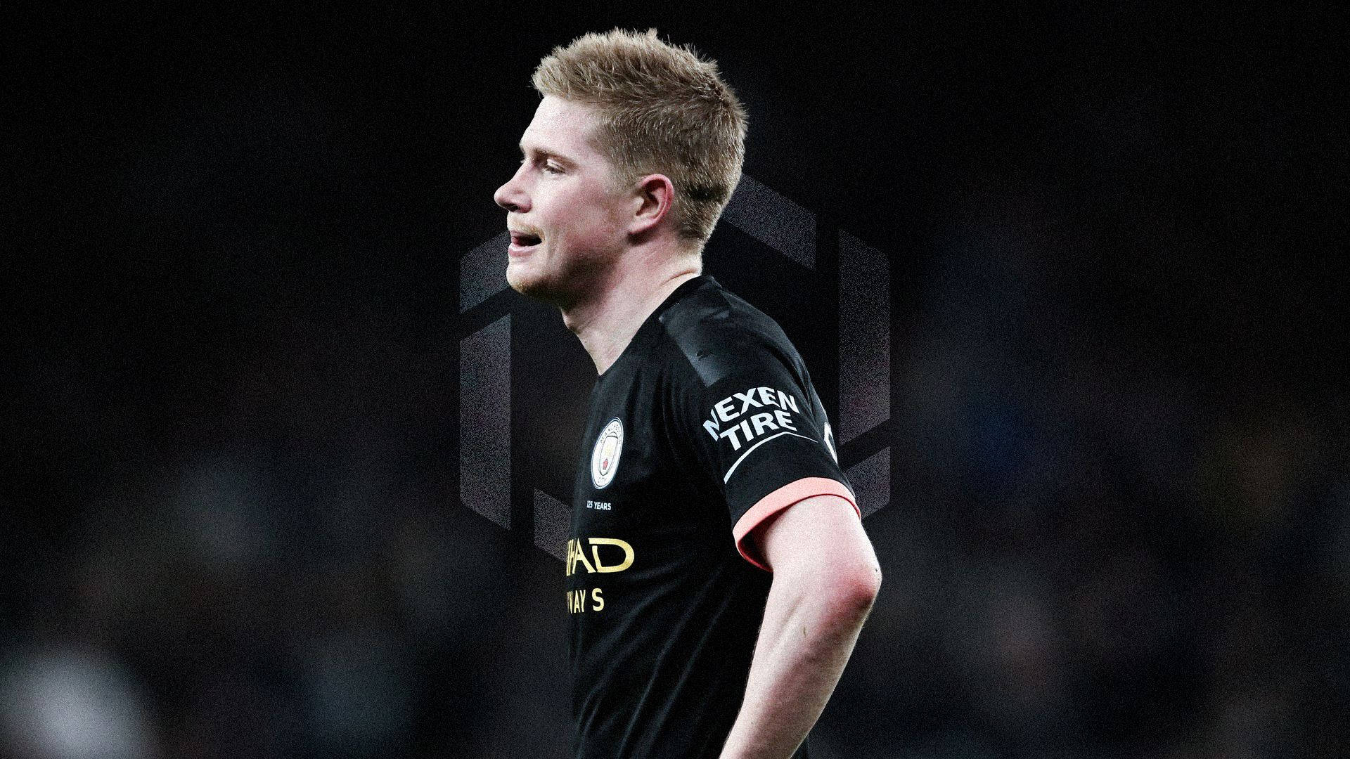 Kevin De Bruyne, black jersey, profile, Full HD Desktop Wallpaper