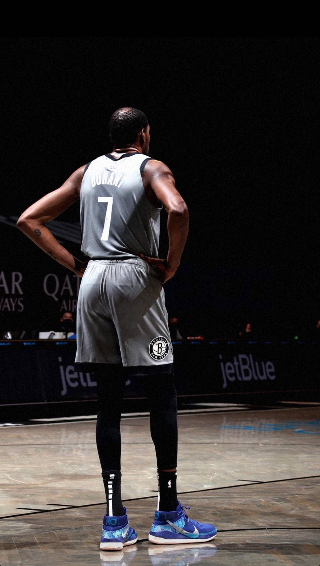 Kevin Durant, gray jersey, number 7, HD Phone Wallpaper