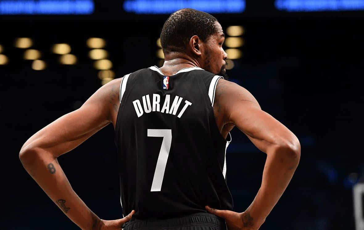 Kevin Durant, Nets, black jersey, SD Desktop Wallpaper