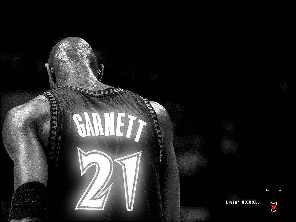 Kevin Garnett, jersey number 21, glowing white lettering, SD Desktop Wallpaper