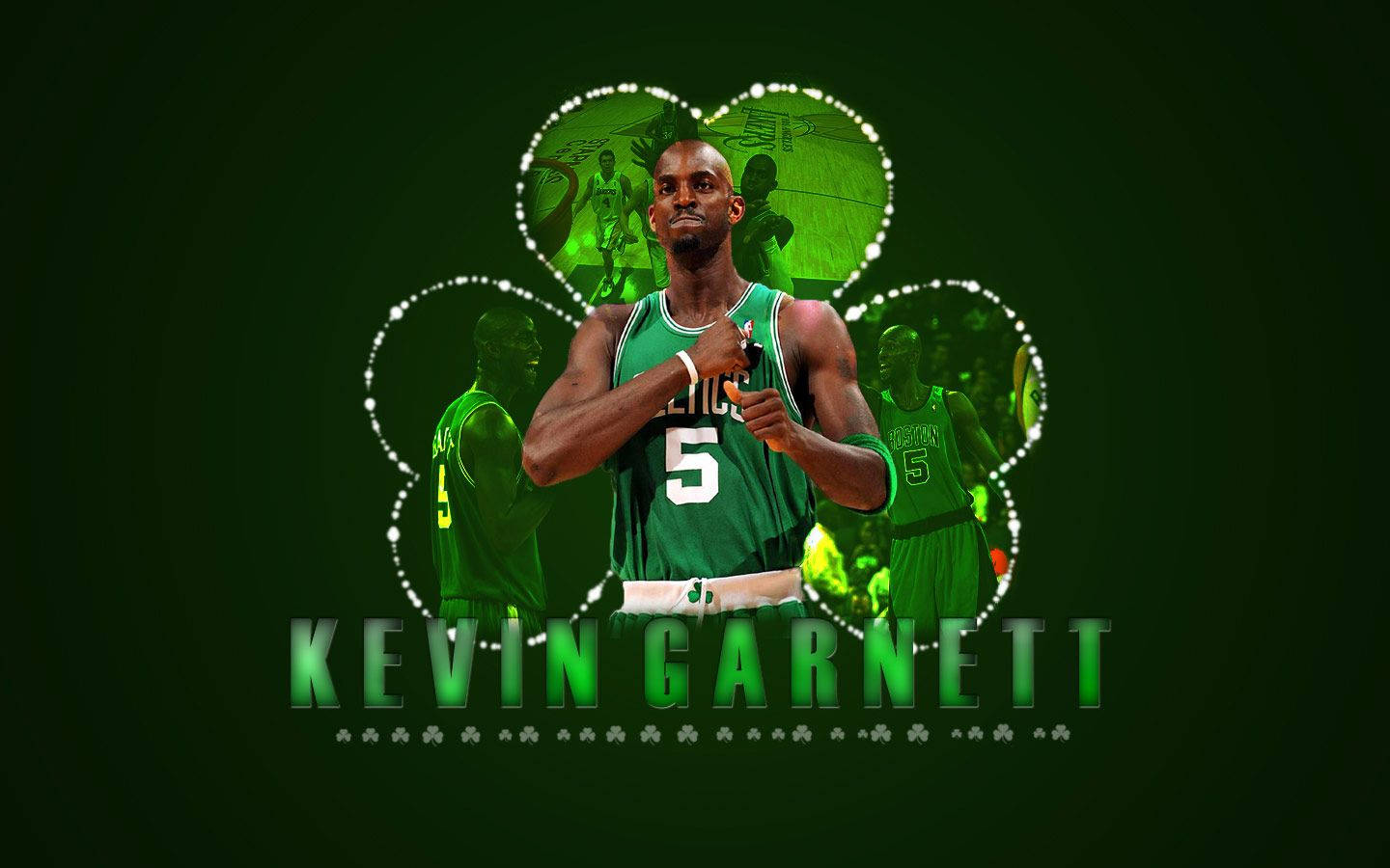 Kevin Garnett, green Celtics jersey, dark green background, HD Desktop Wallpaper
