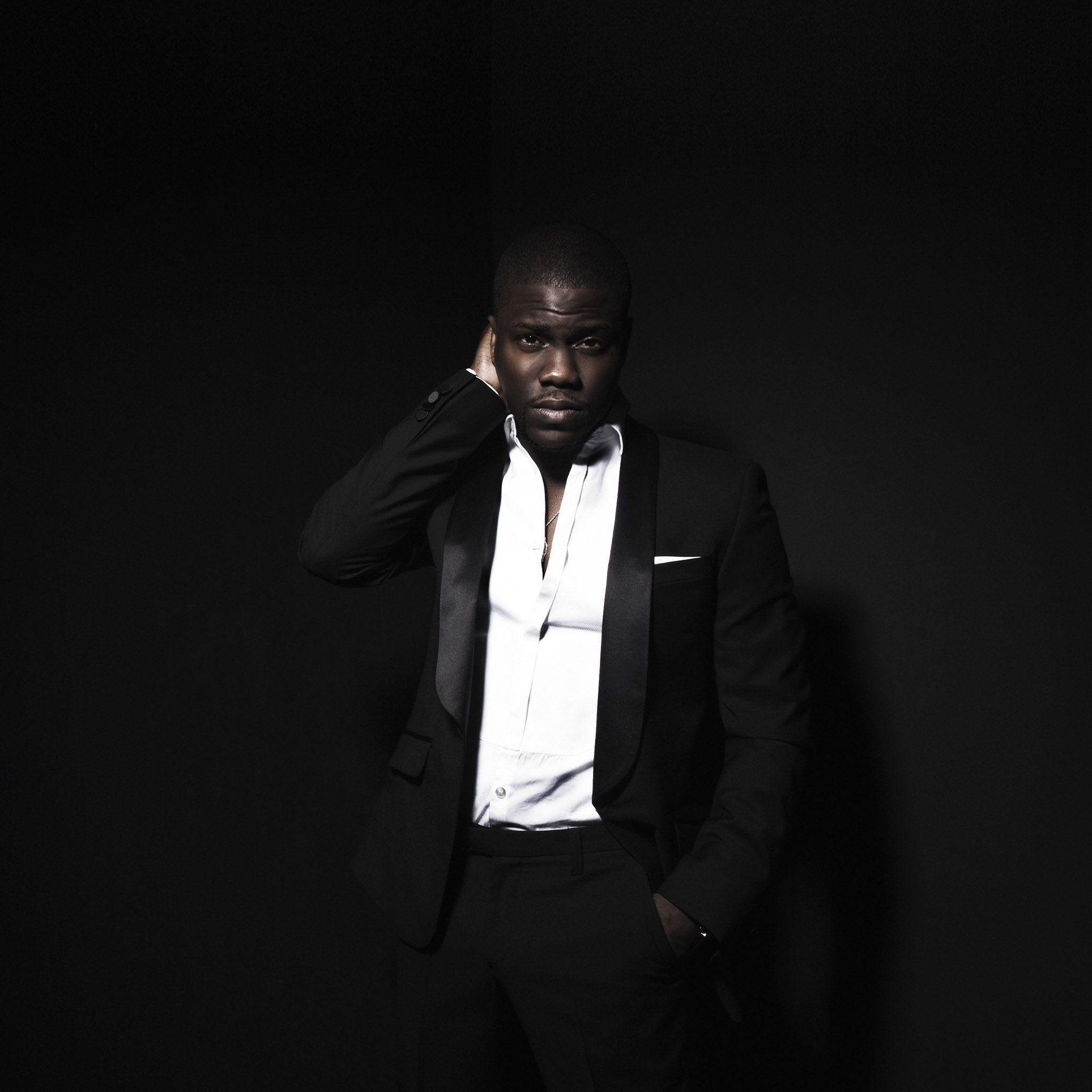 Kevin Hart, black tuxedo, white shirt, Full HD Desktop Wallpaper