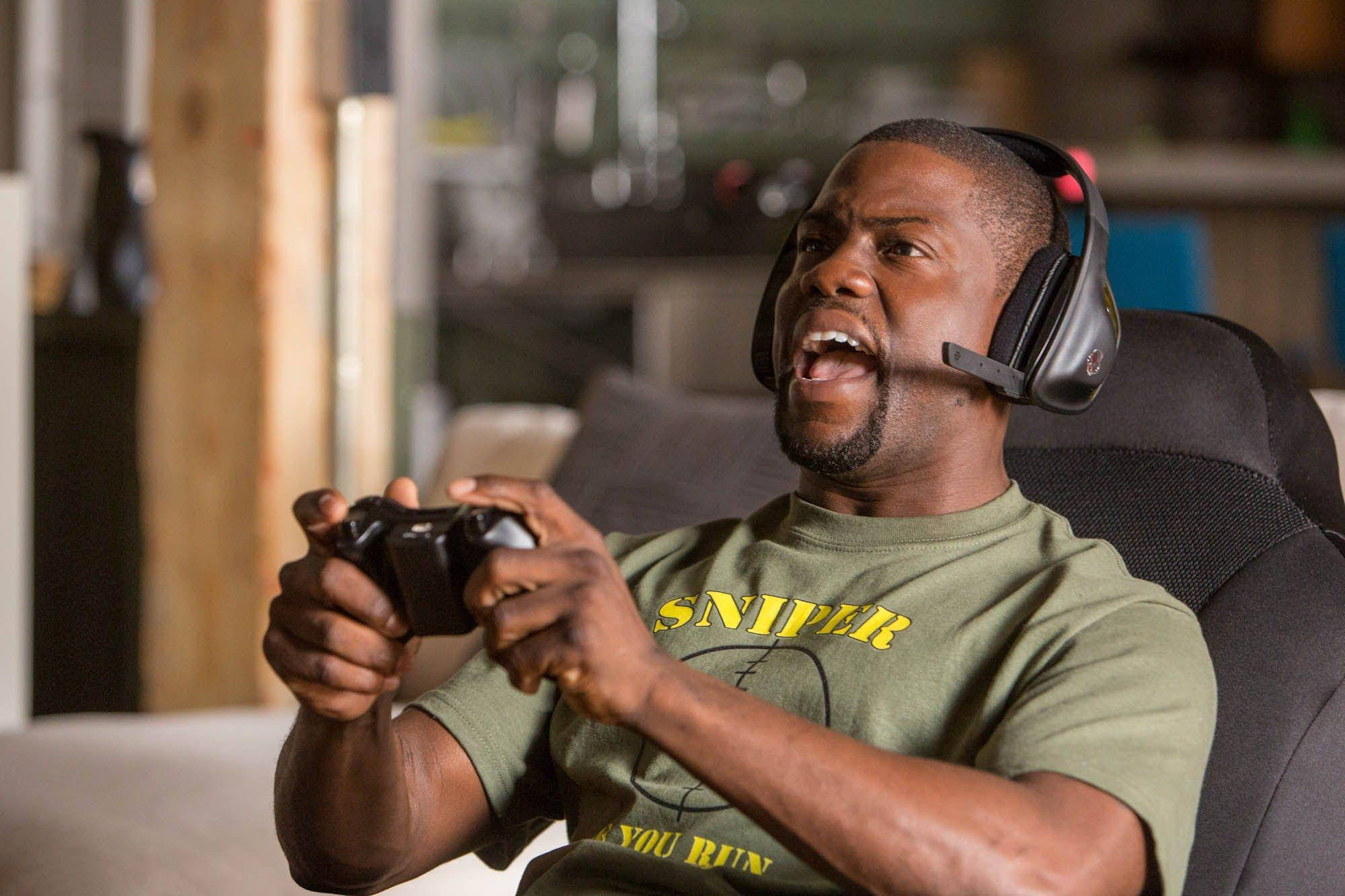 Kevin Hart, gaming chair, headphones, Full HD Desktop Wallpaper