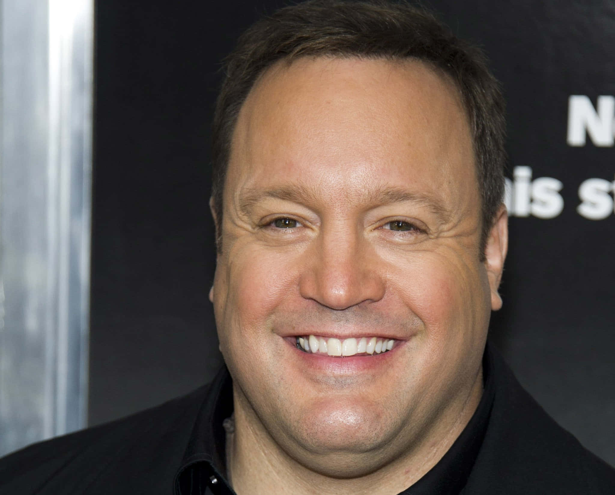 Kevin James, black shirt, dark backdrop, Full HD Desktop Wallpaper