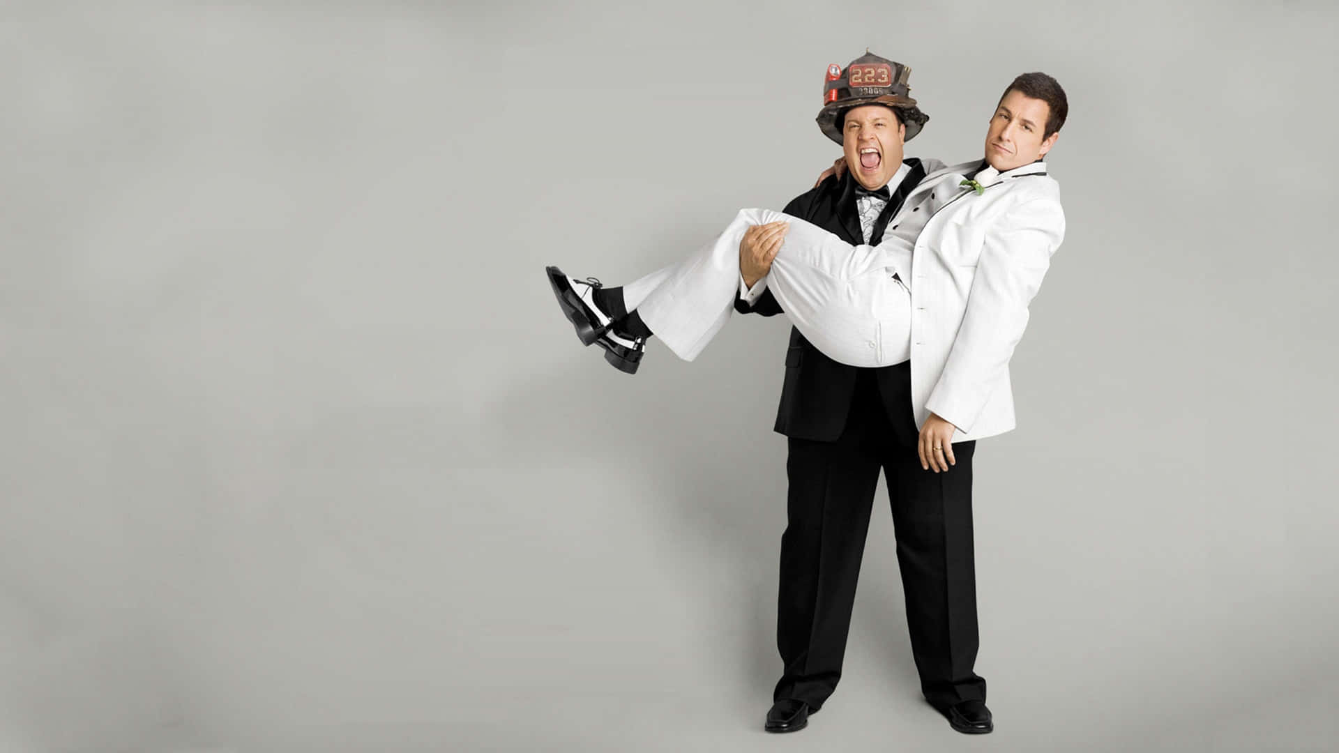 Kevin James, tuxedos, firefighter hat, Full HD Desktop Wallpaper