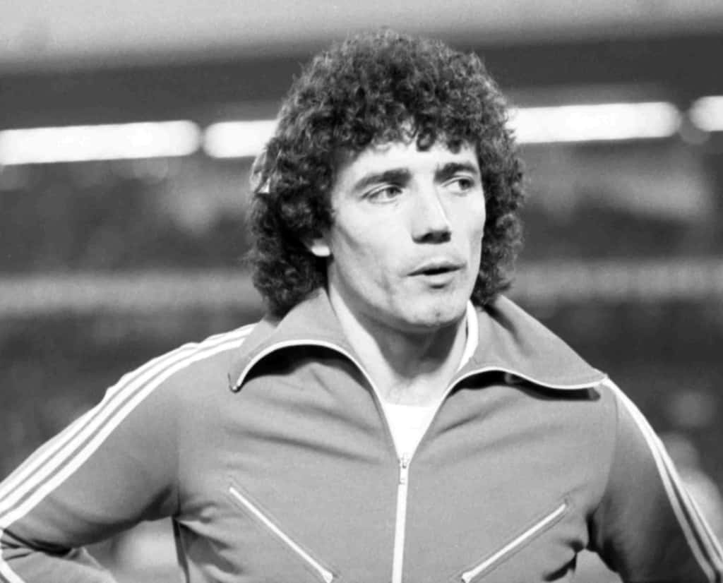 Kevin Keegan, black and white, curly hair, SD Desktop Wallpaper