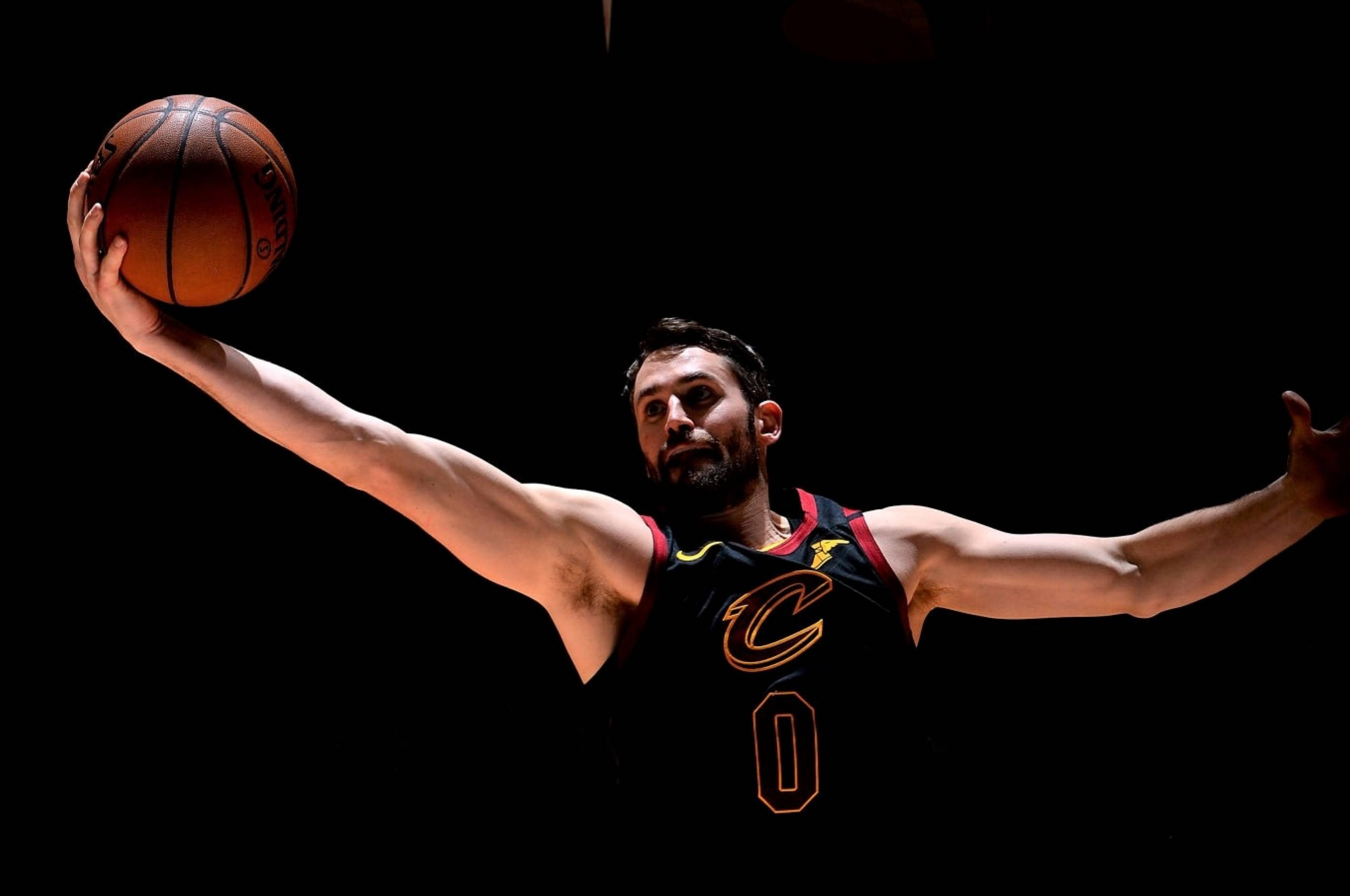 Kevin Love, black jersey, orange trim, 2K Desktop Wallpaper