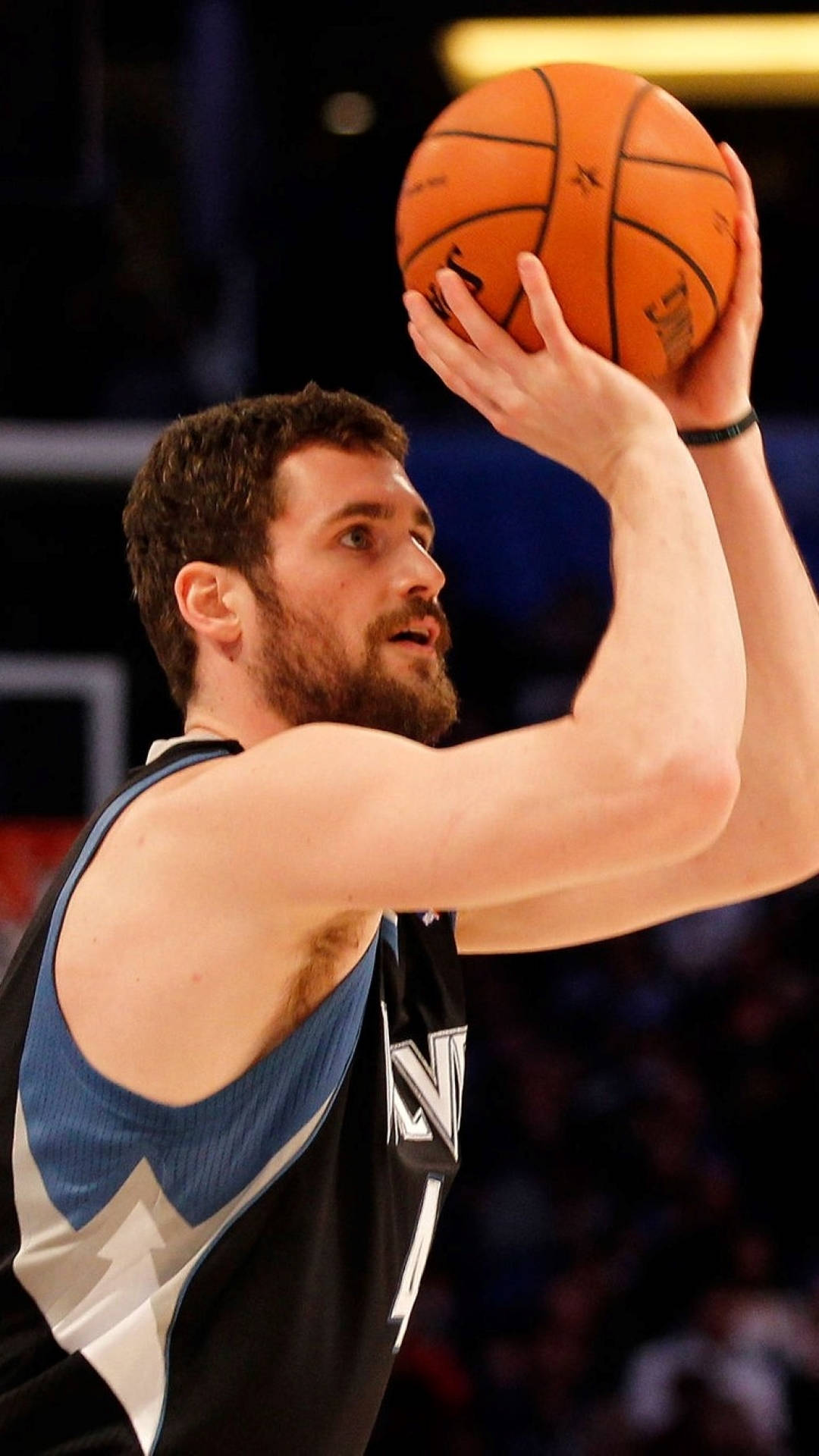 Kevin Love, 2012 NBA All-Star, black and blue jersey, Full HD Phone Wallpaper