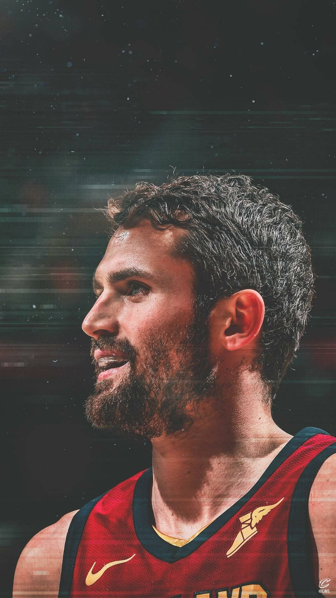 Kevin Love, red jersey, bearded basketball player, Full HD Phone Wallpaper