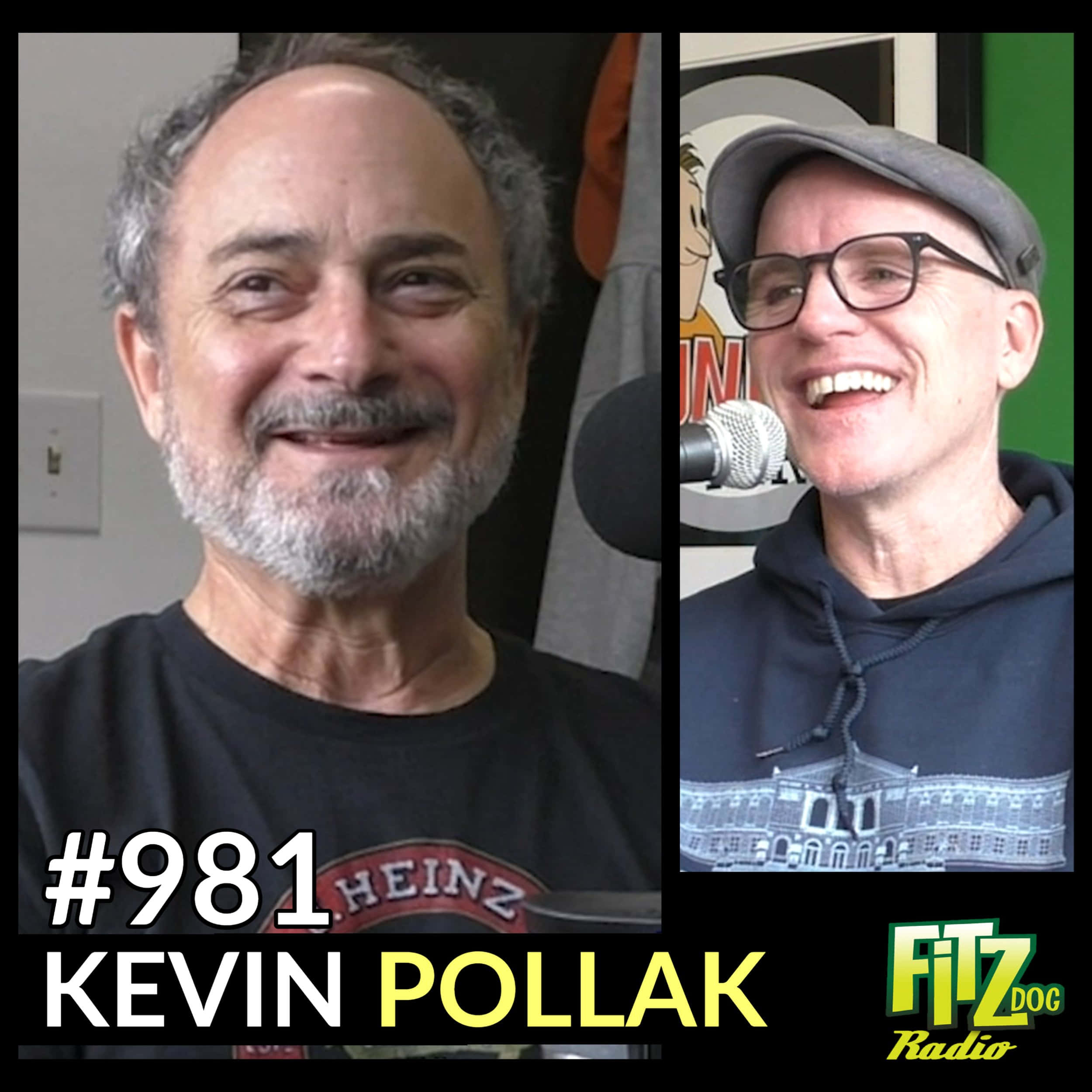 Kevin Pollak, studio photo, split-screen podcast setup, Full HD Desktop Wallpaper