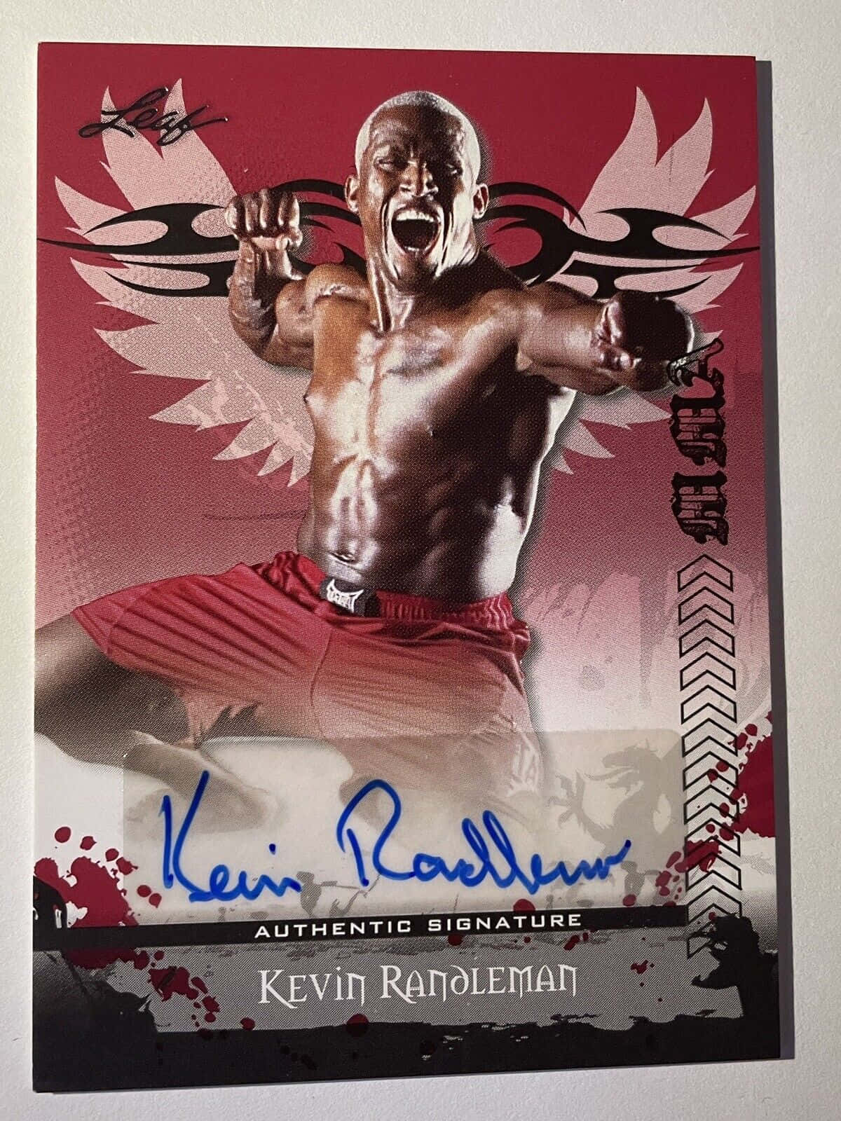 Kevin Randleman, red shorts, red background, HD Phone Wallpaper