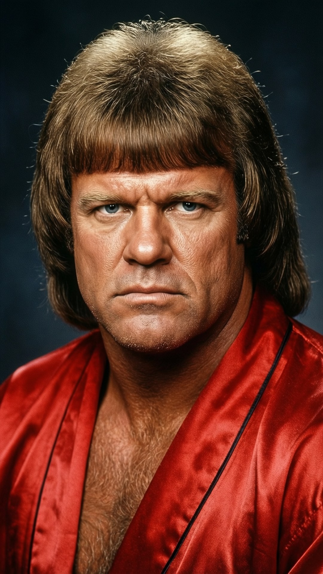 Kevin Von Erich, bowl cut, classic promo portrait, Full HD Phone Wallpaper
