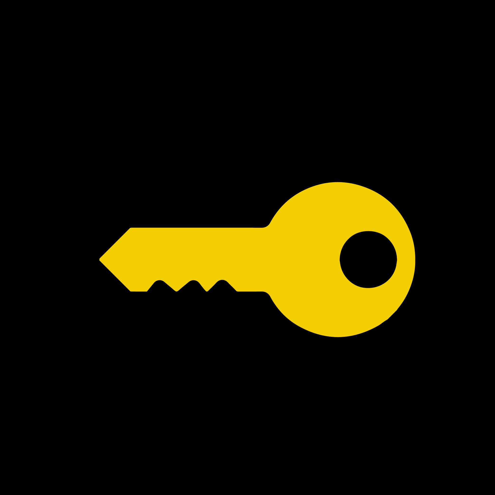cartoon key, keyhole, bold yellow, Full HD Desktop Wallpaper