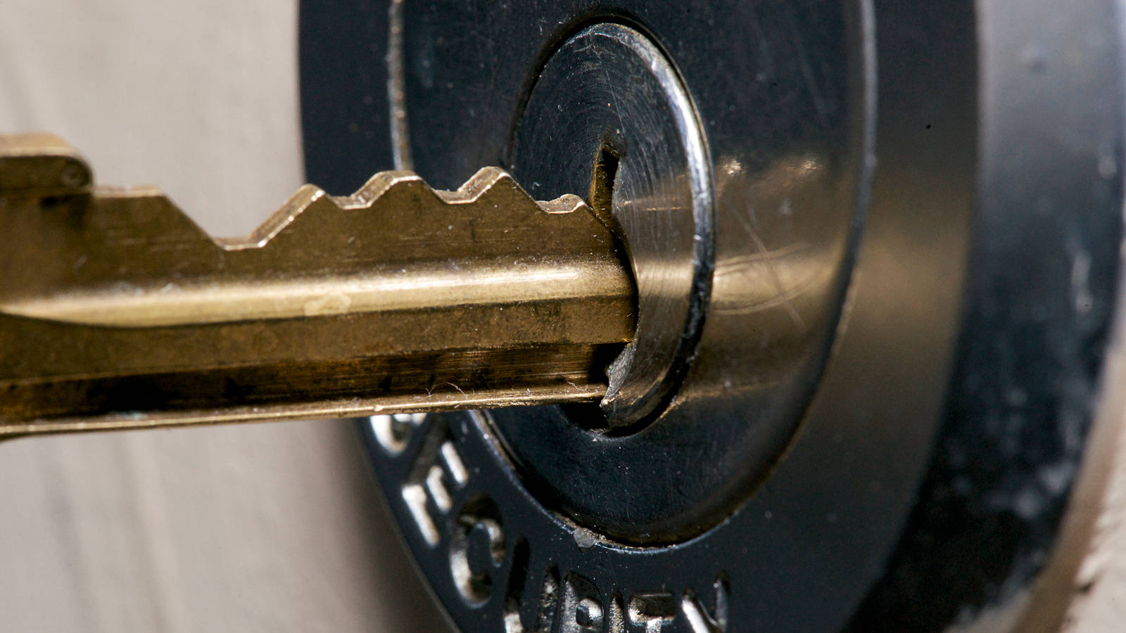 brass key, black security lock, engraved text, HD Desktop Wallpaper