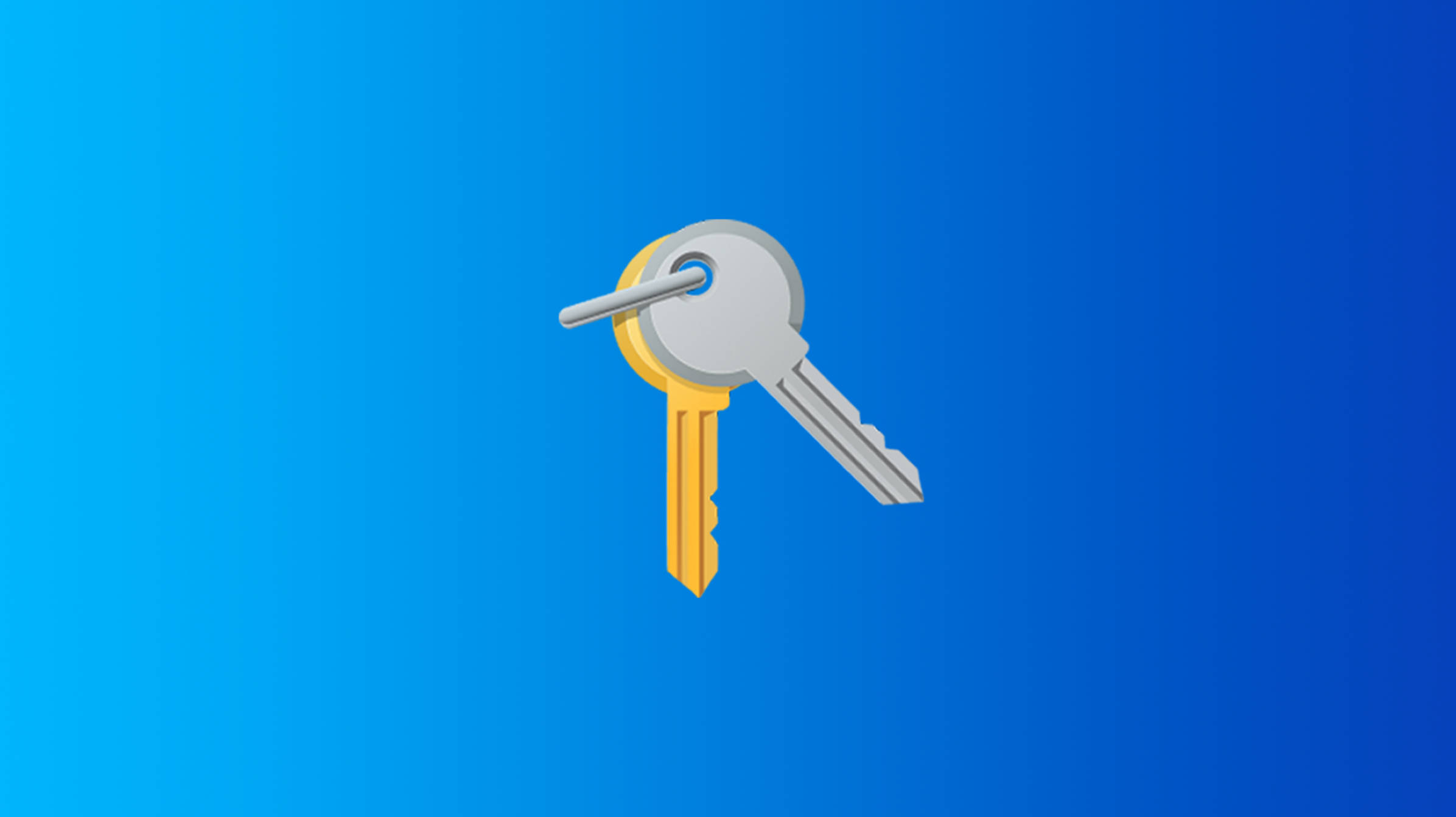 gold key, silver key, circular key ring, Full HD Desktop Wallpaper