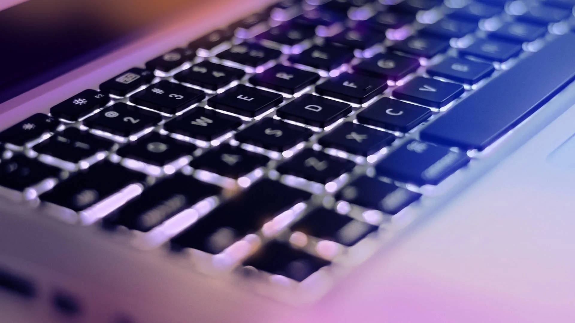 purple, pink, backlit keyboard, Full HD Desktop Wallpaper
