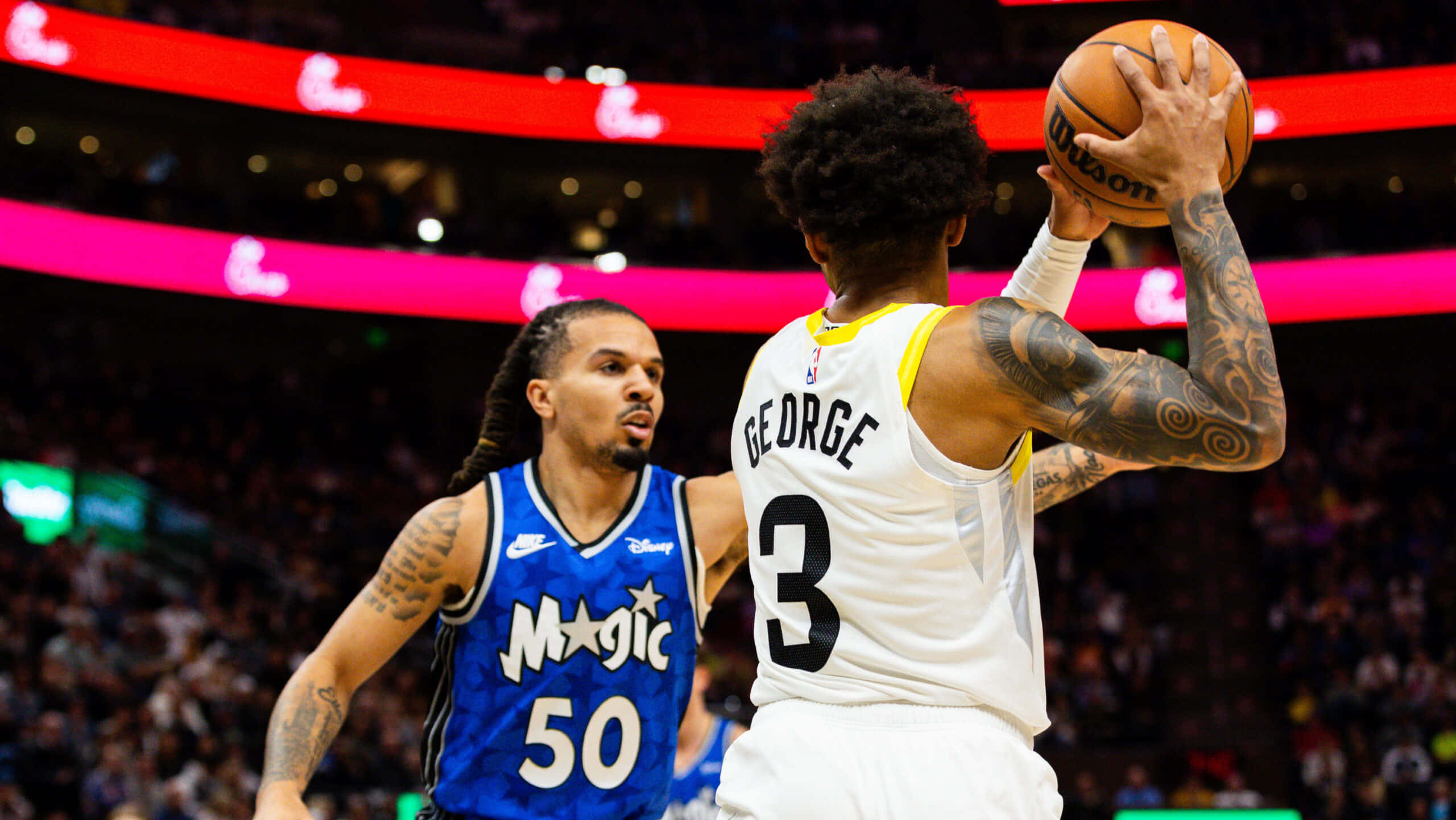 Keyonte George, GEORGE 3, white jersey, 2K Desktop Wallpaper