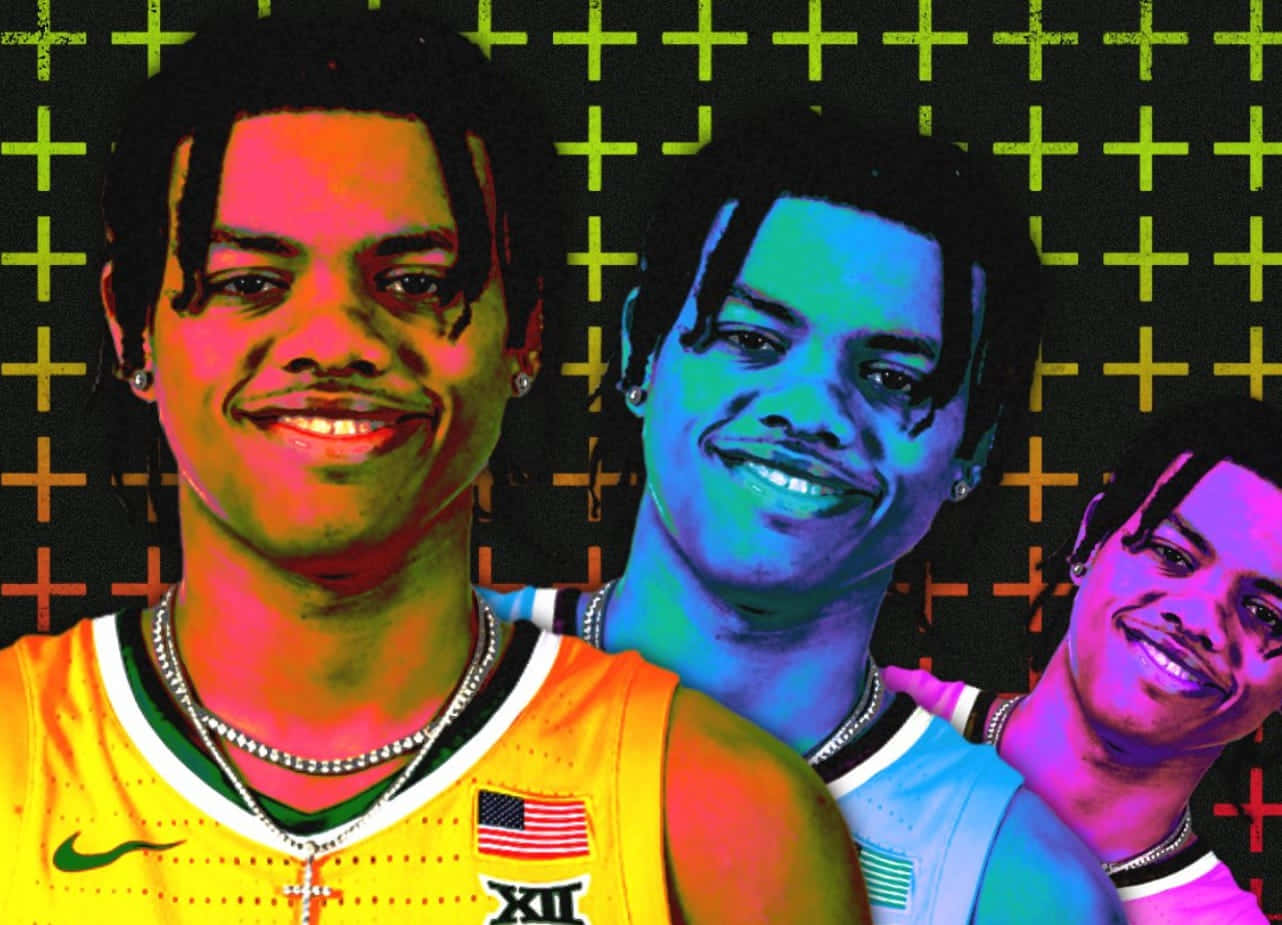 Keyonte George, basketball player, vibrant color splits, HD Desktop Wallpaper
