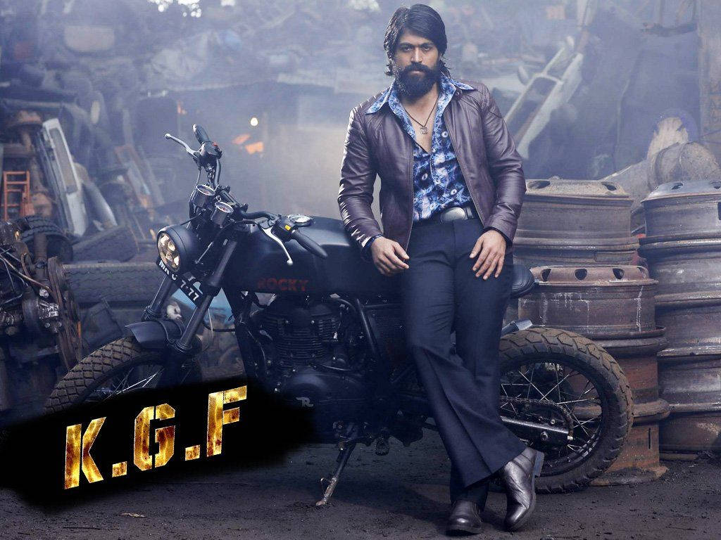 K.G.F 2, black motorcycle, leather jacket, SD Desktop Wallpaper