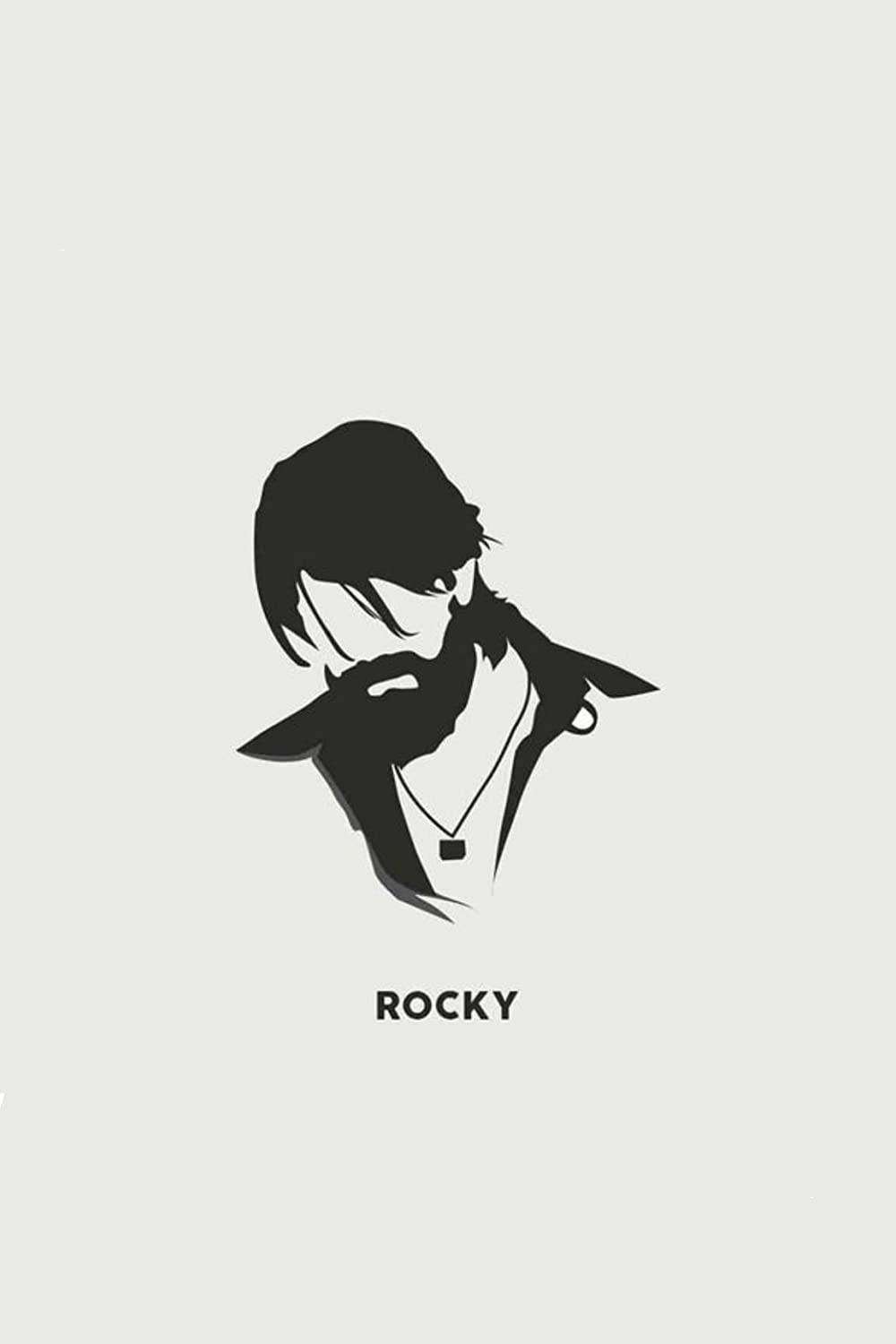K.G.F 2, minimalist art, black silhouette, HD Phone Wallpaper