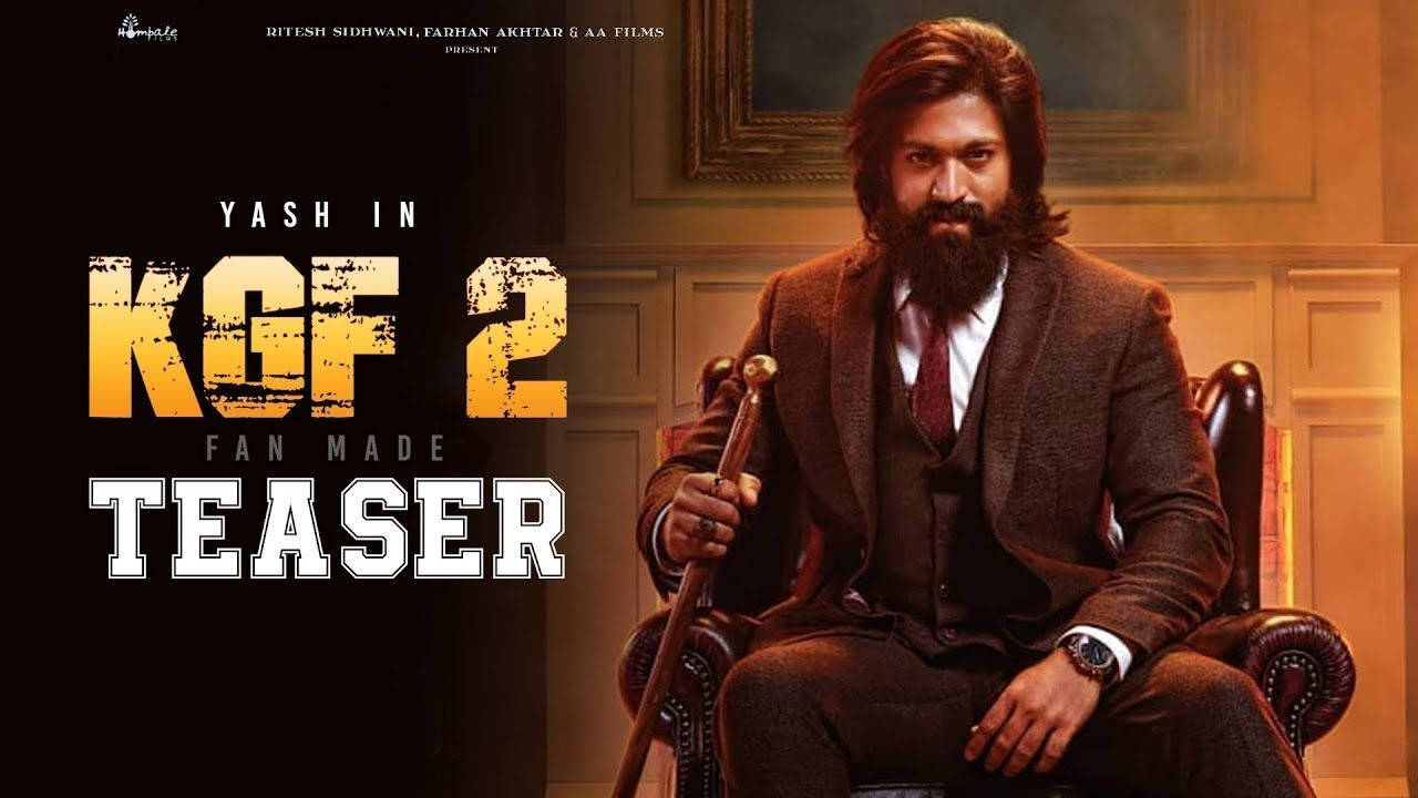 K.G.F 2, bearded man, brown suit, HD Desktop Wallpaper