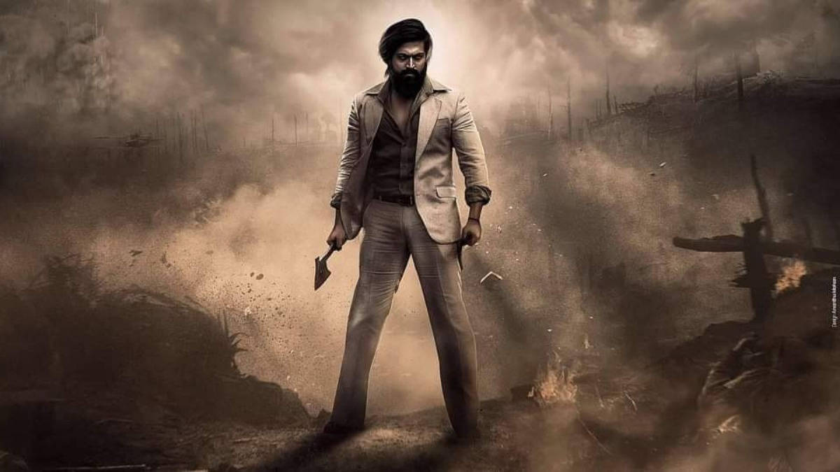KGF Chapter 2, bearded man, beige suit, SD Desktop Wallpaper
